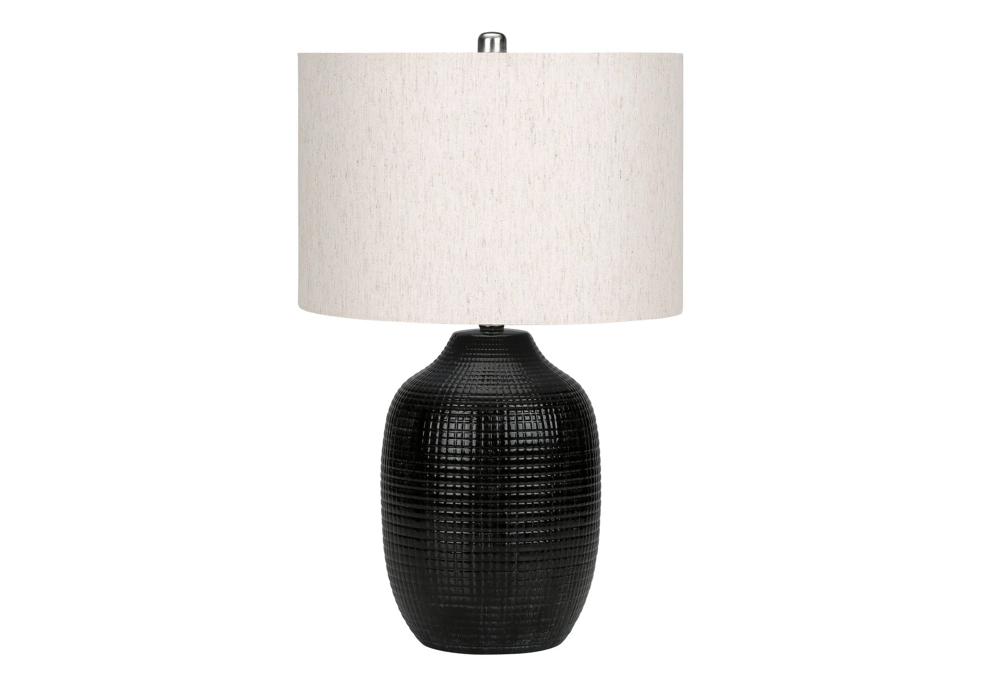 Lighting, Table Lamp, Ceramic, Contemporary - Black / Cream - Image 2