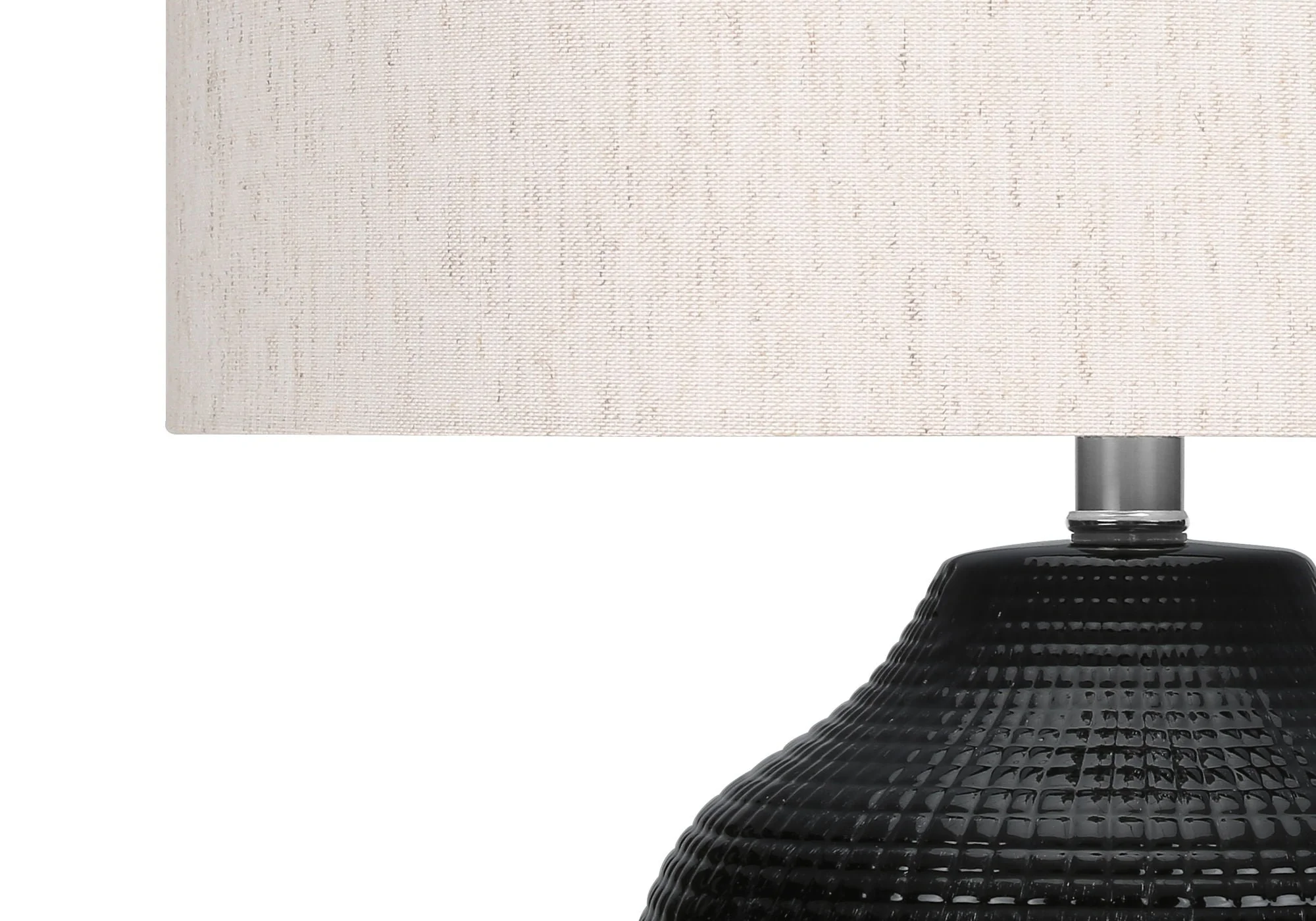 Lighting, Table Lamp, Ceramic, Contemporary - Black / Cream - Image 3
