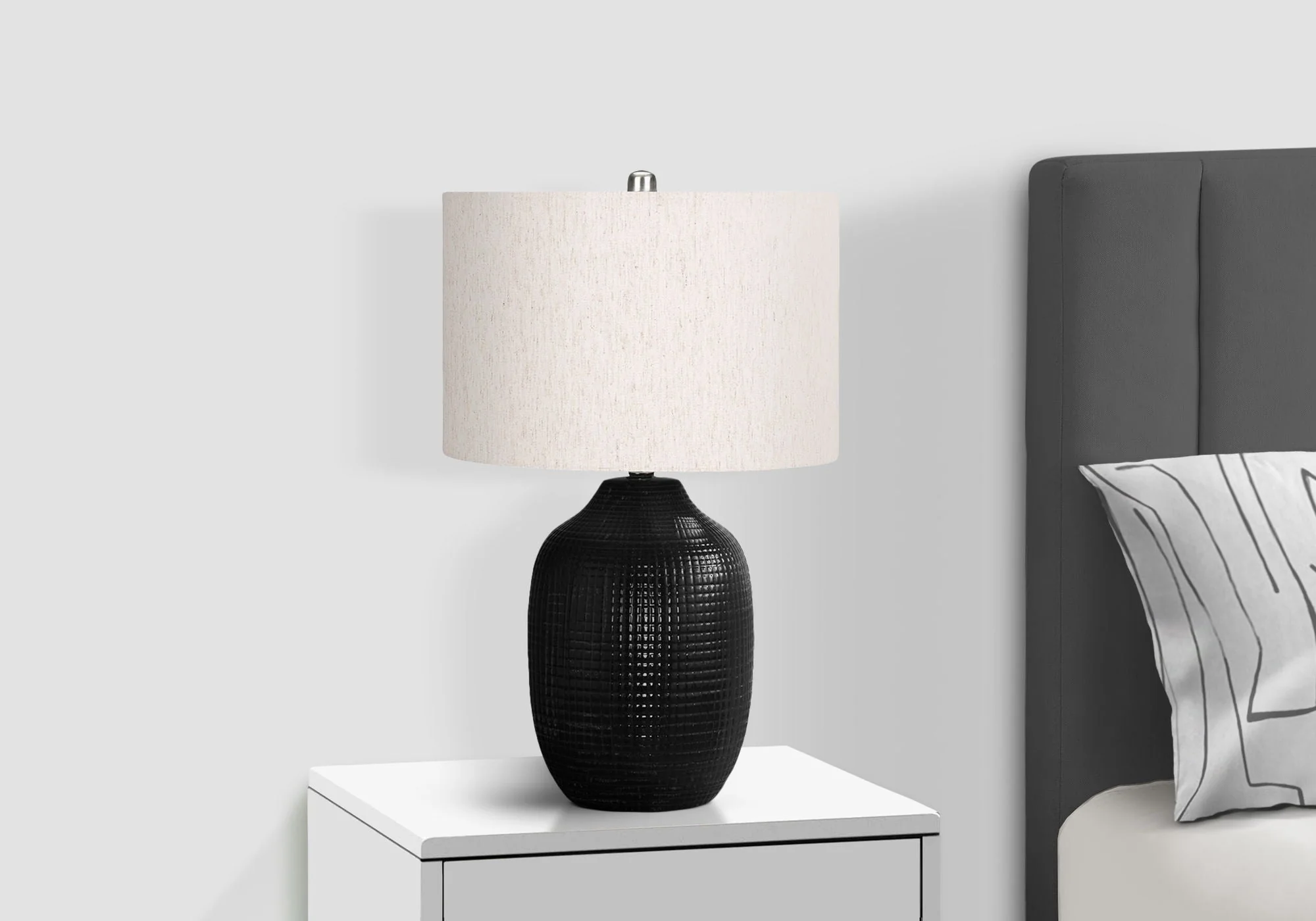 Lighting, Table Lamp, Ceramic, Contemporary - Black / Cream - Image 4