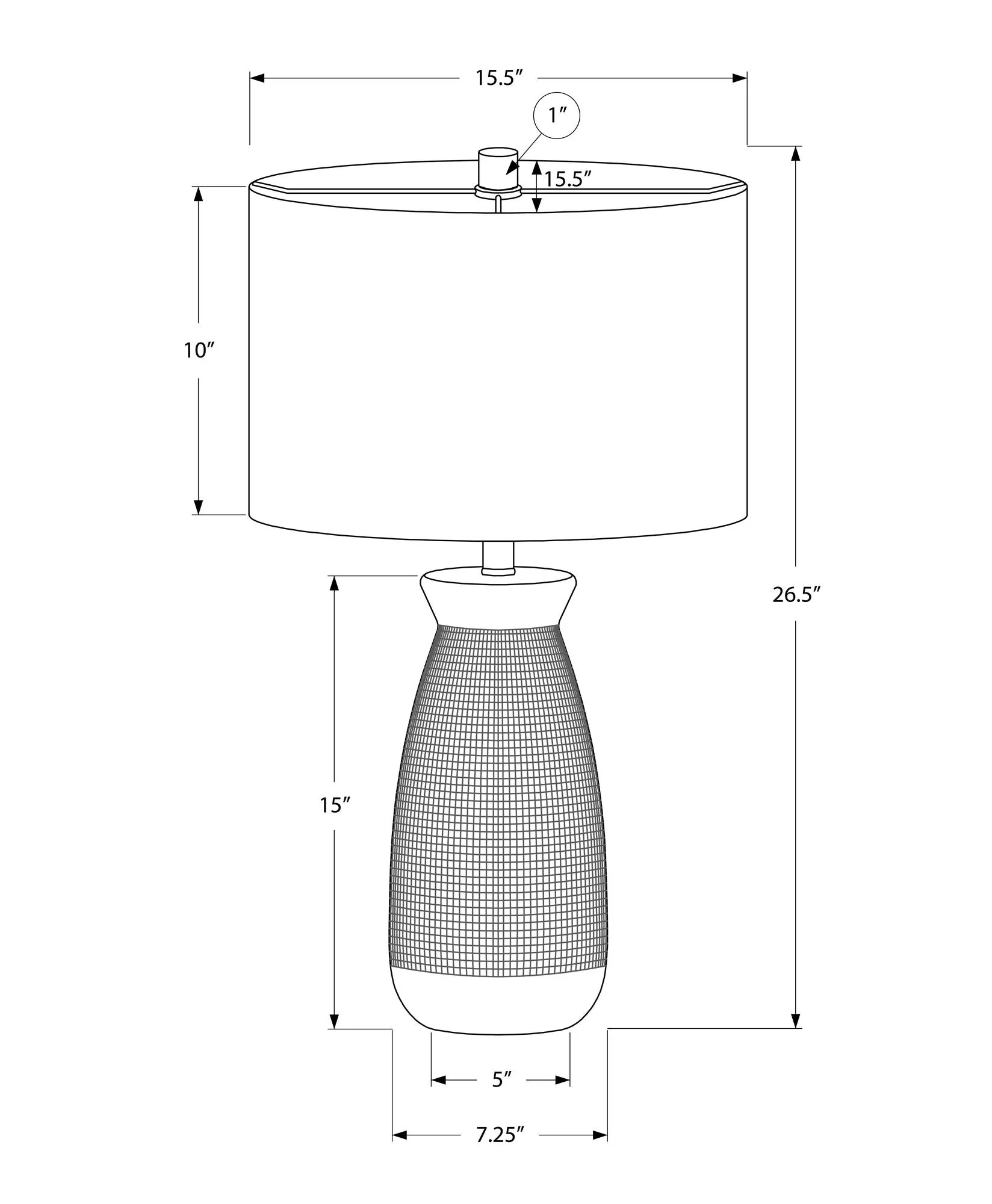Lighting, Table Lamp, Ceramic, Contemporary - Gray - Image 2