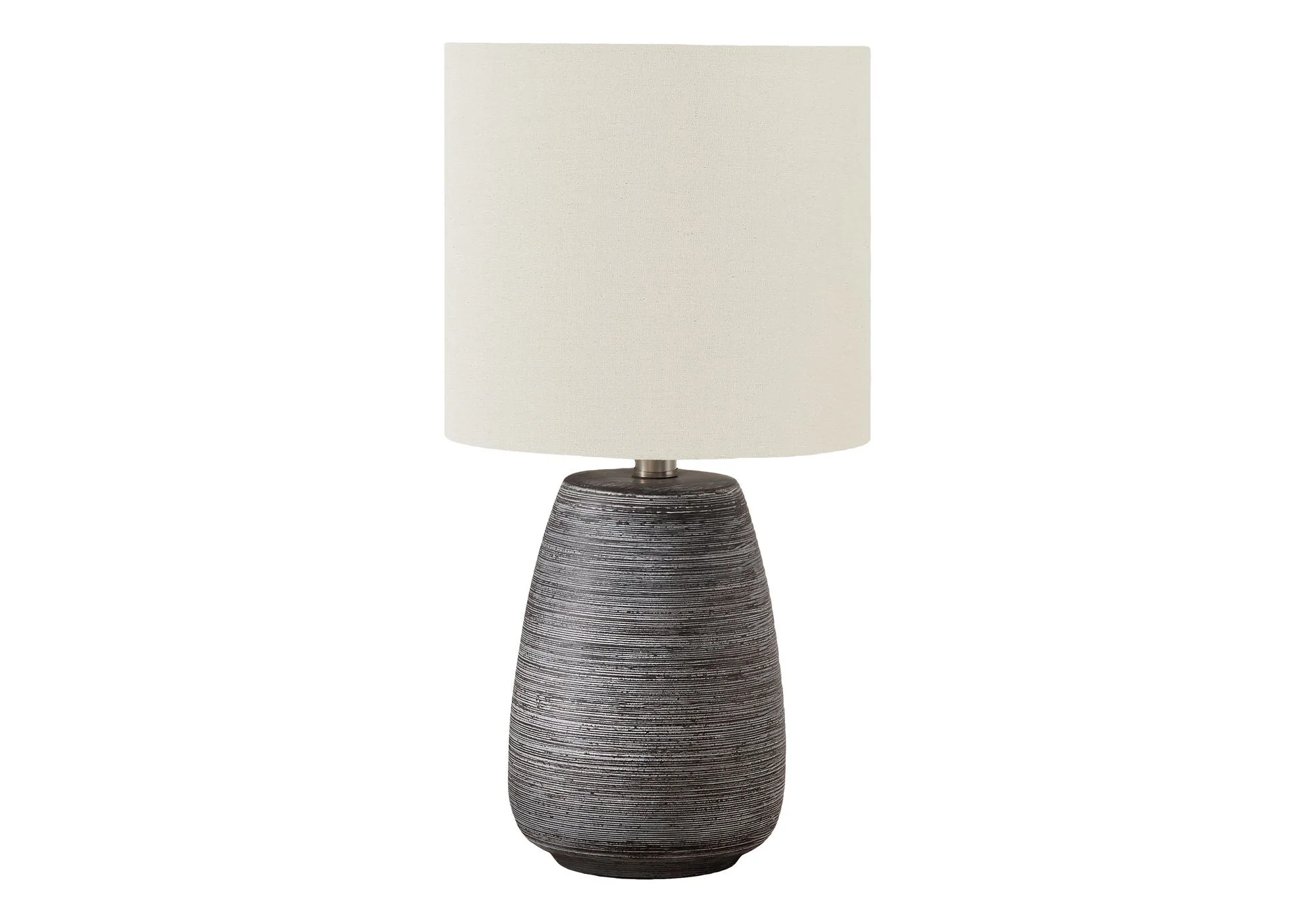 Lighting, Table Lamp, Ceramic, Contemporary - Gray / Cream - Image 3