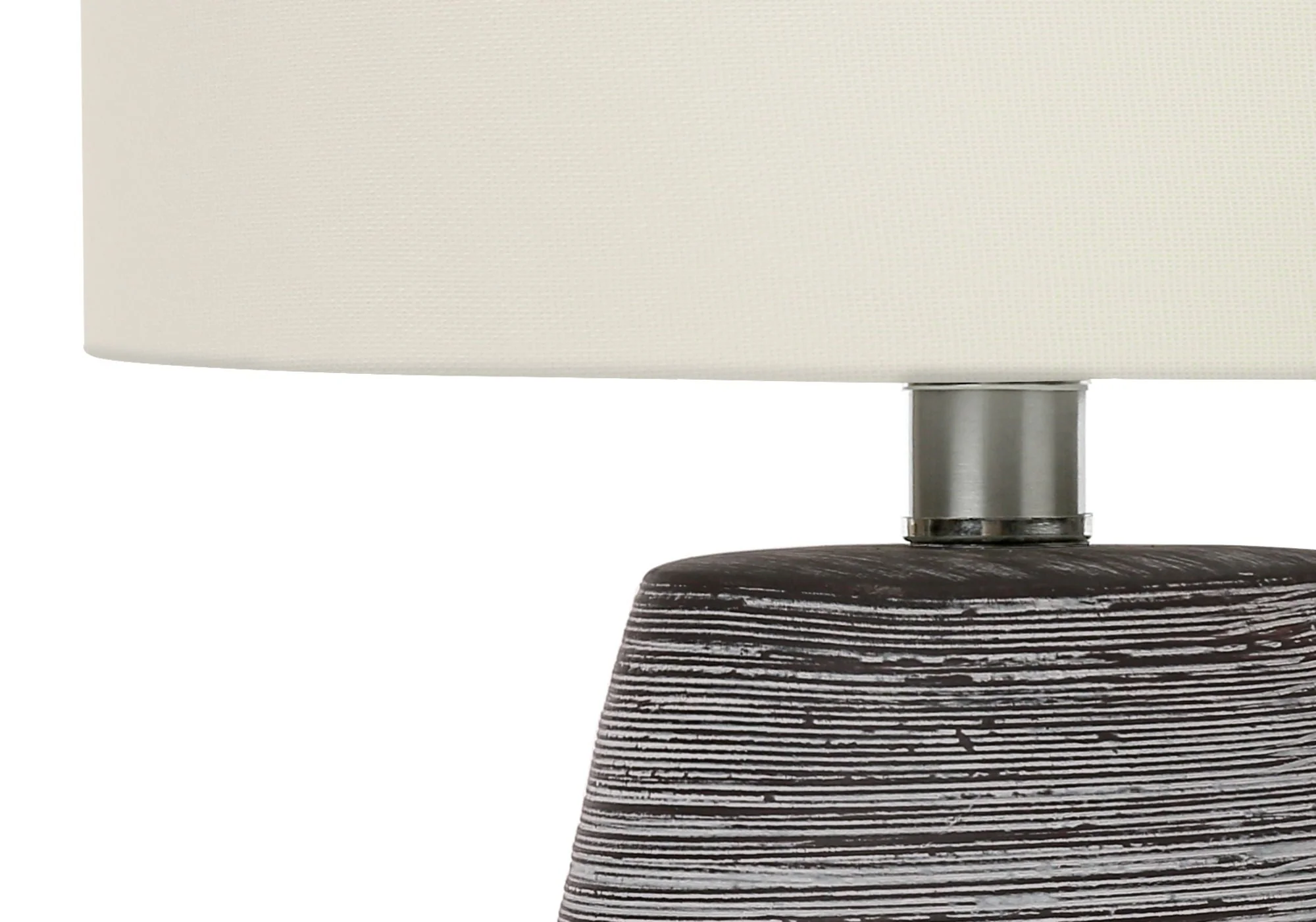 Lighting, Table Lamp, Ceramic, Contemporary - Gray / Cream - Image 4