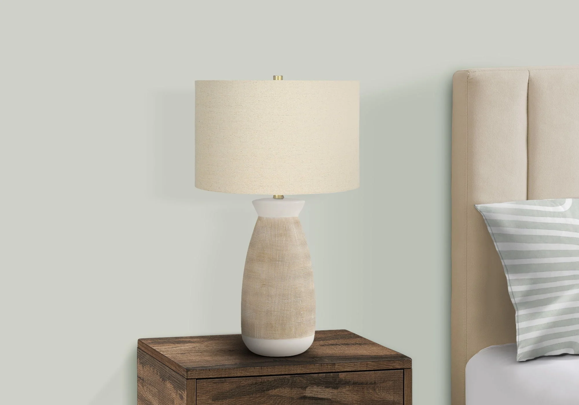 Lighting, Table Lamp, Ceramic, Resin, Contemporary - Cream - Image 3
