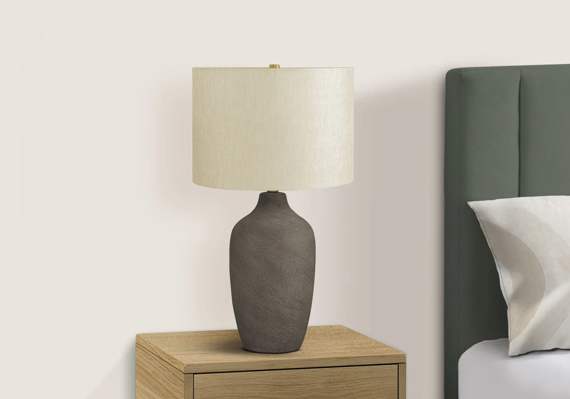Lighting, Table Lamp, Ceramic, Resin, Contemporary - Gray - Image 3