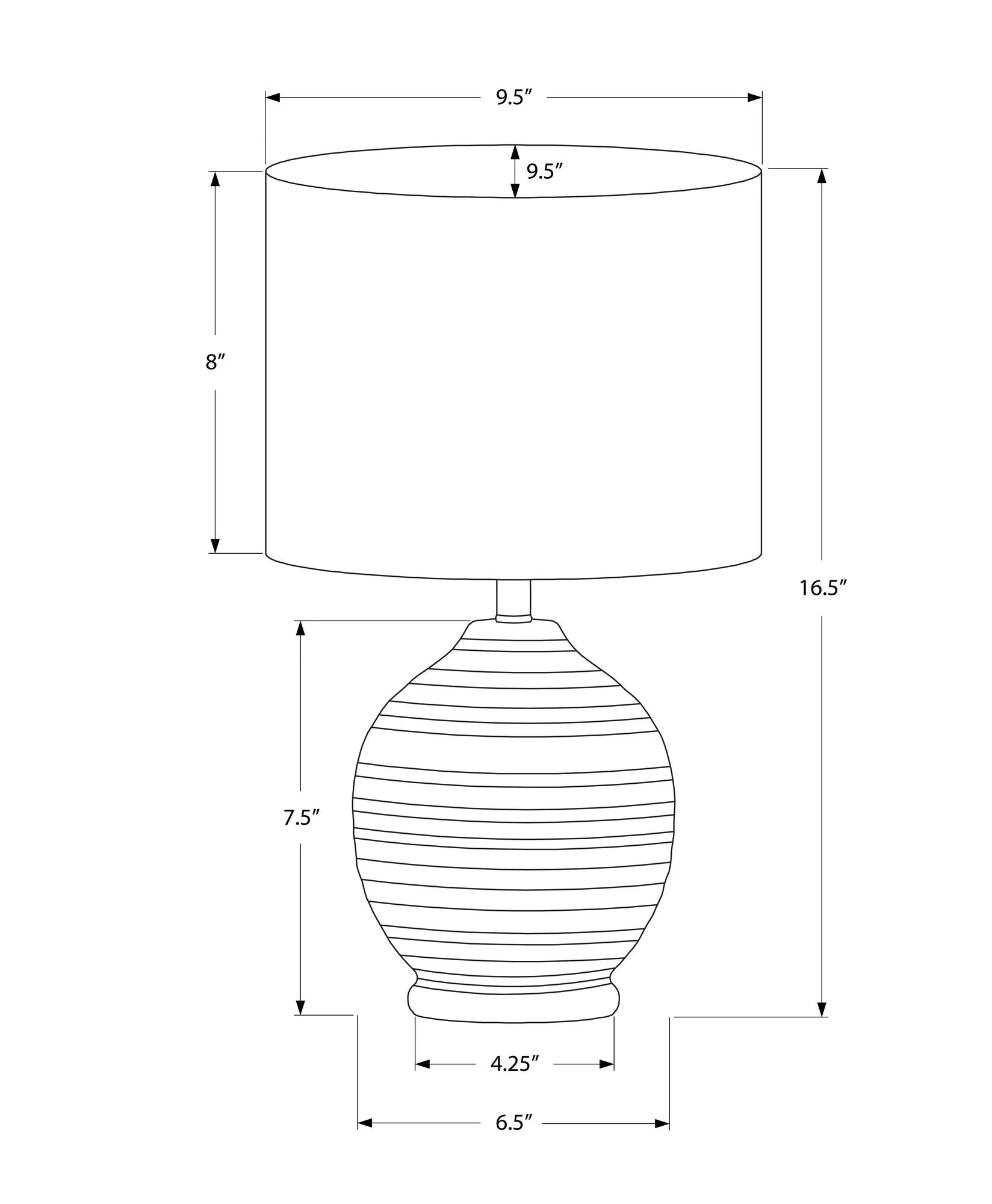 Lighting, Table Lamp, Ceramic, Transitional - Black - Image 4