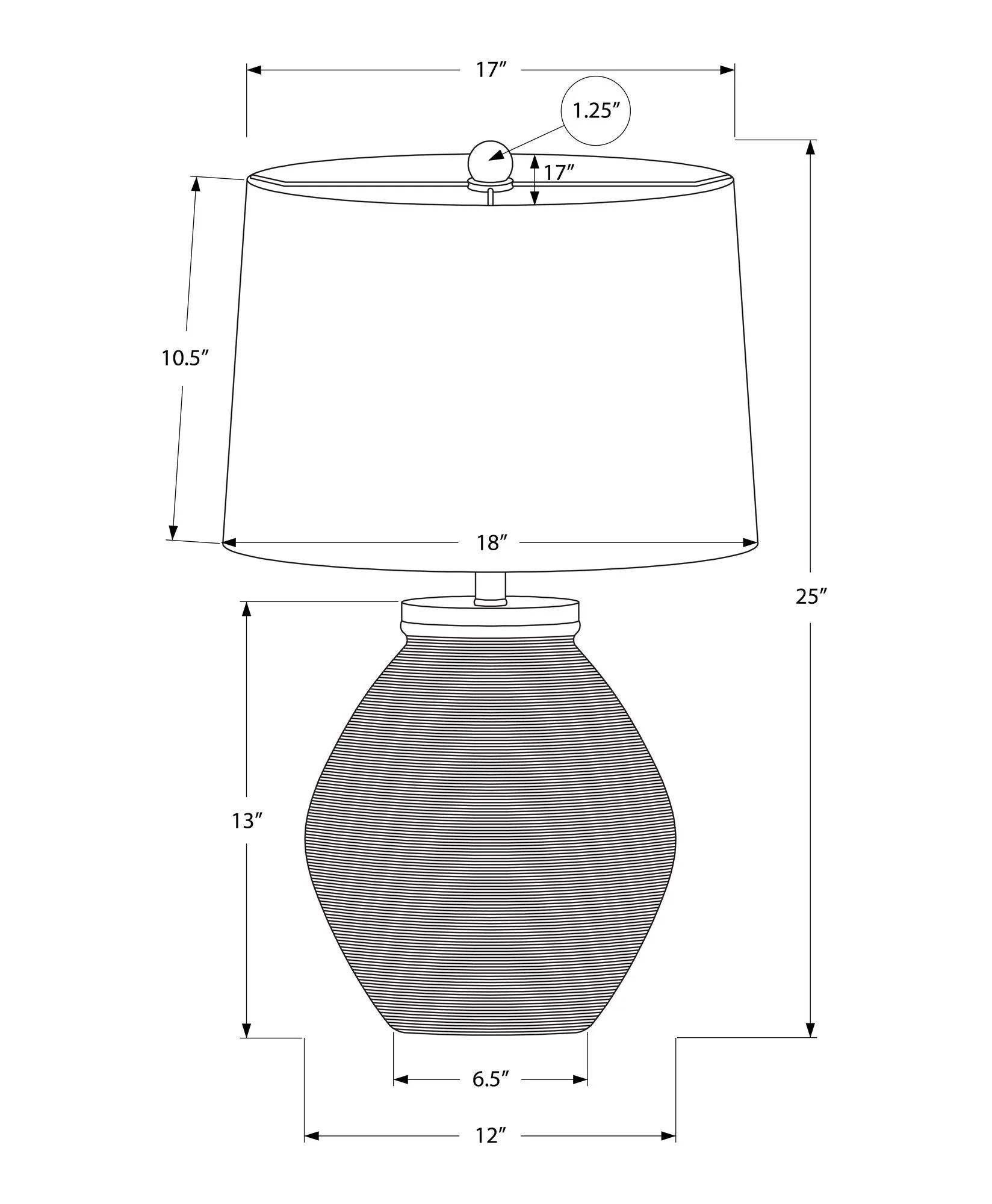 Lighting, Table Lamp, Concrete, Contemporary - Black / Cream - Image 4