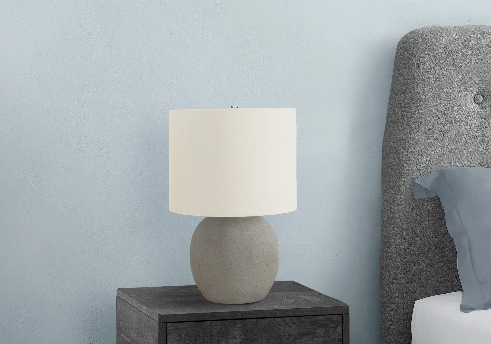 Lighting, Table Lamp, Concrete, Contemporary - Gray / Cream - Image 4