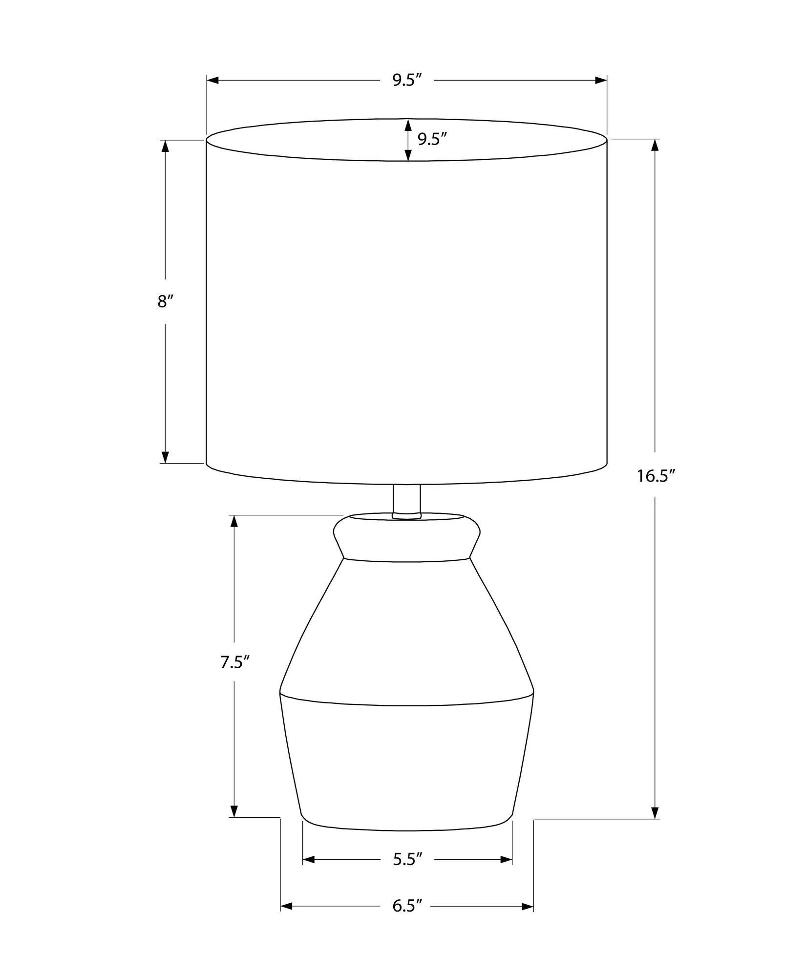 Lighting, Table Lamp Modern - Cream - Image 3