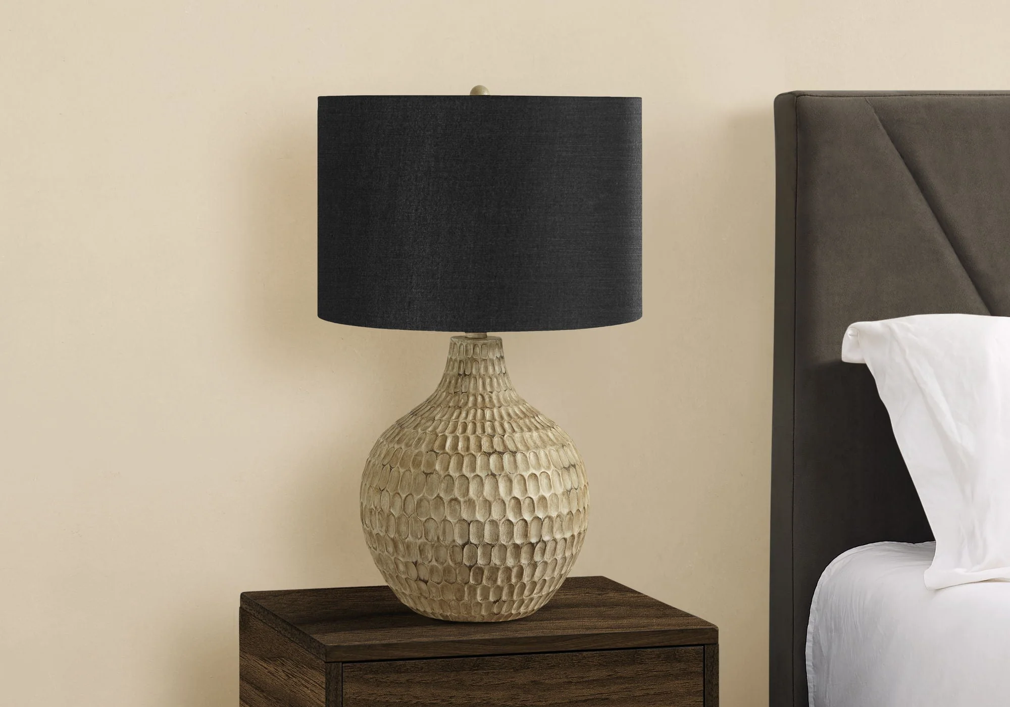 Lighting, Table Lamp, Resin, Contemporary - Brown - Image 4