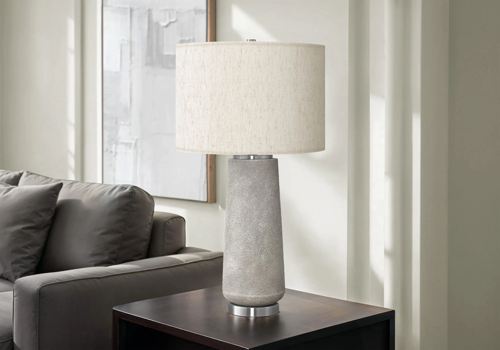 Lighting, Table Lamp, Resin, Modern - Gray