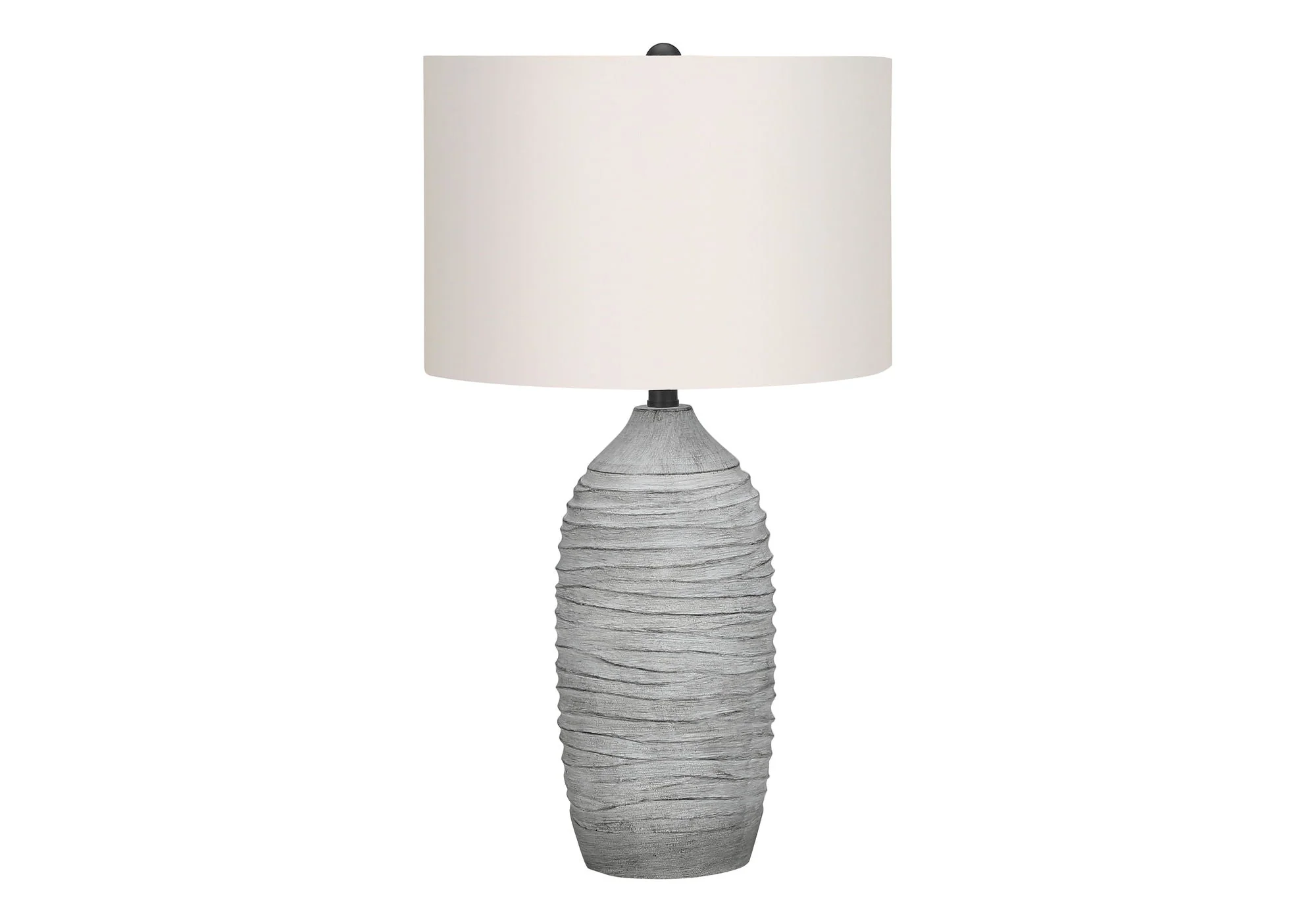 Lighting, Table Lamp, Resin, Modern - Gray / Cream - Image 2