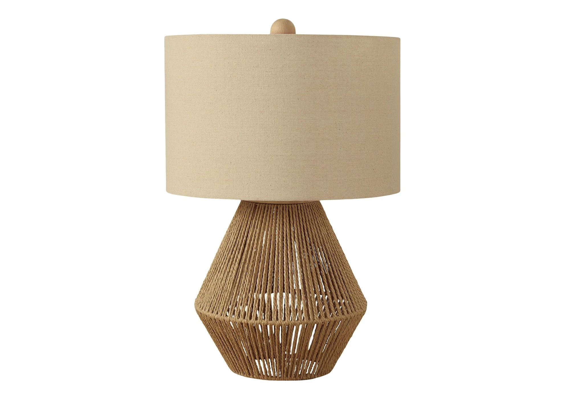 Lighting, Table Lamp, Rope, Resin, Transitional - Brown - Image 4