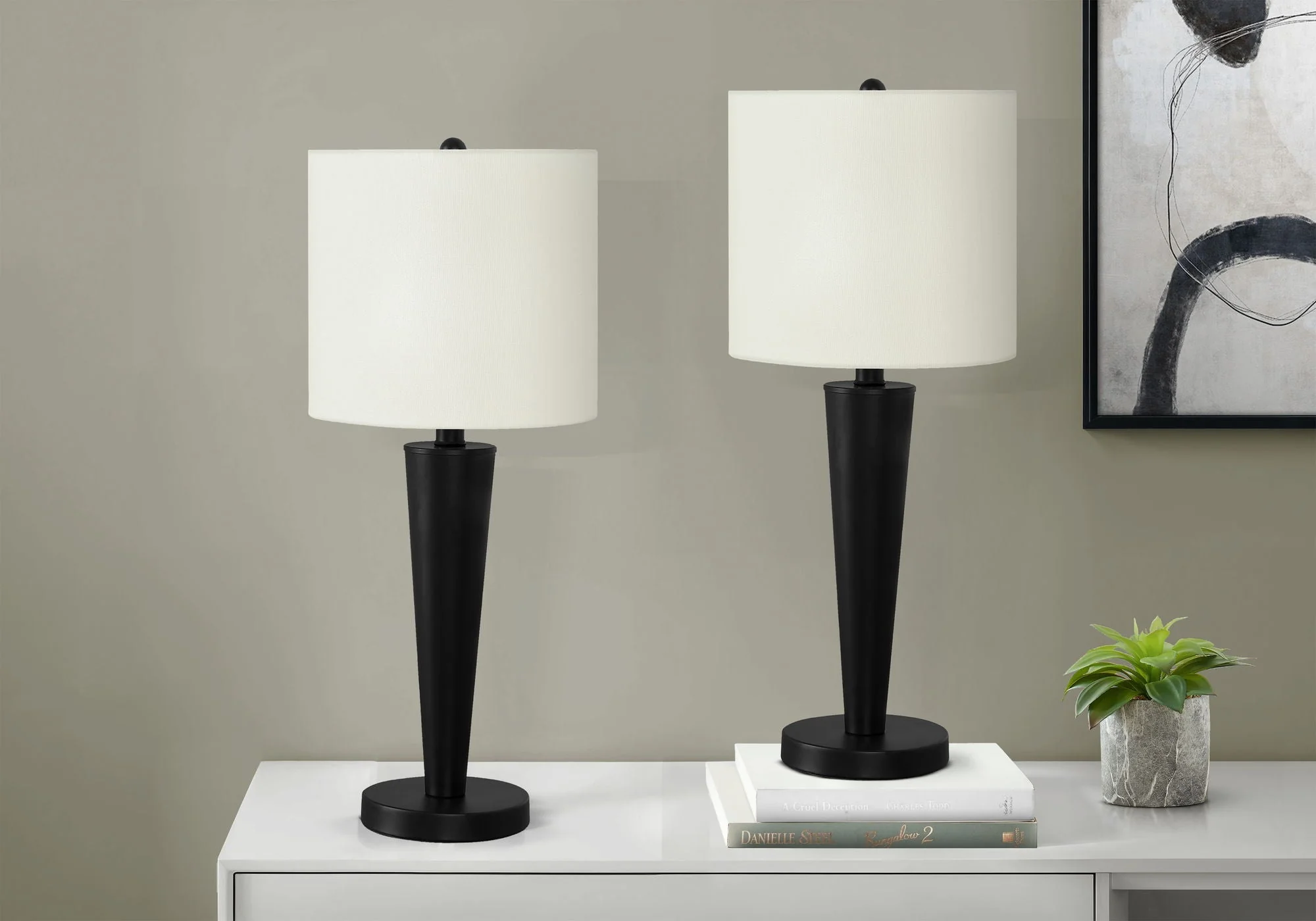Lighting, Table Lamp, USB Port Included, Contemporary (Set of 2) - Image 2