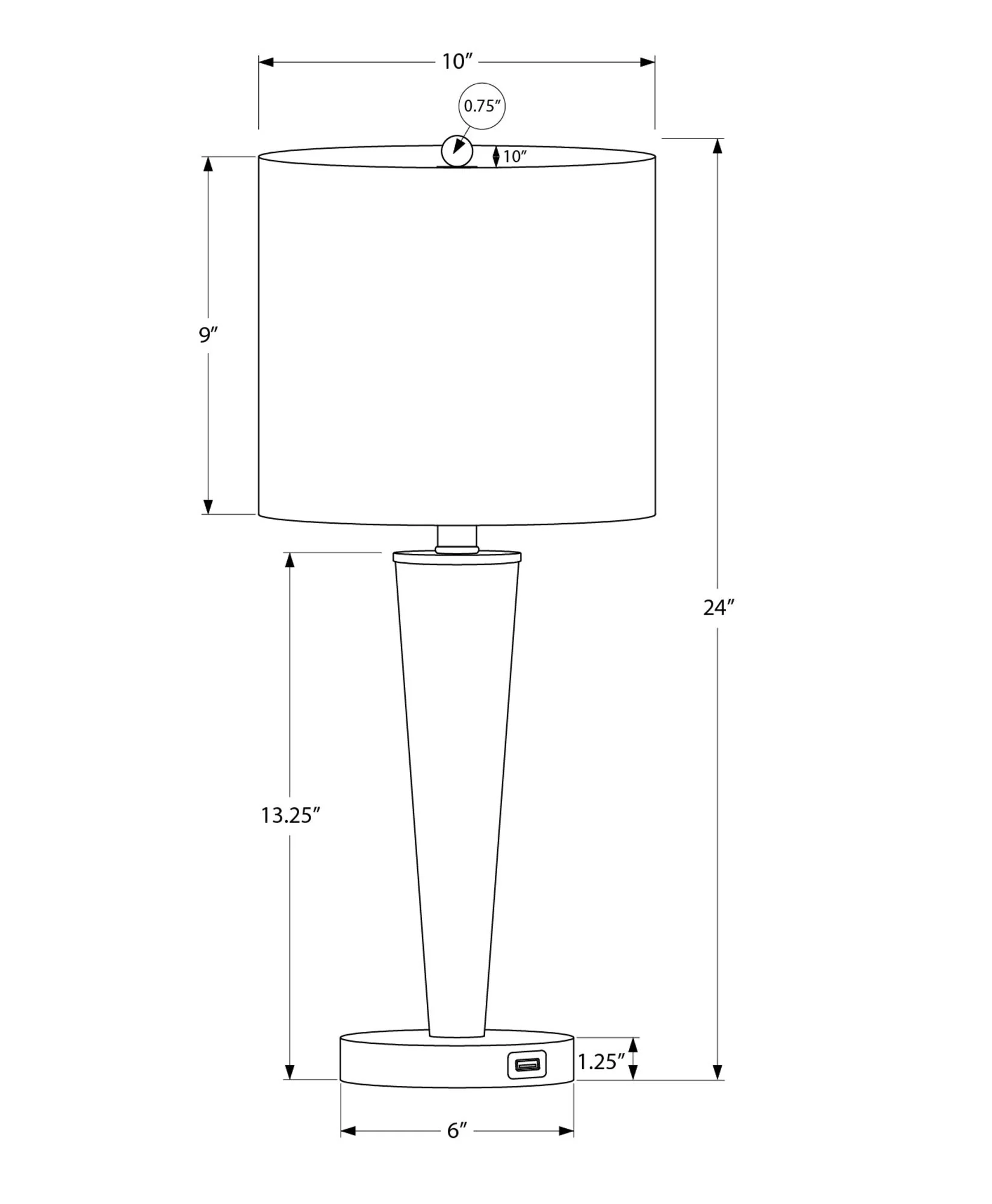 Lighting, Table Lamp, USB Port Included, Contemporary (Set of 2) - Image 7