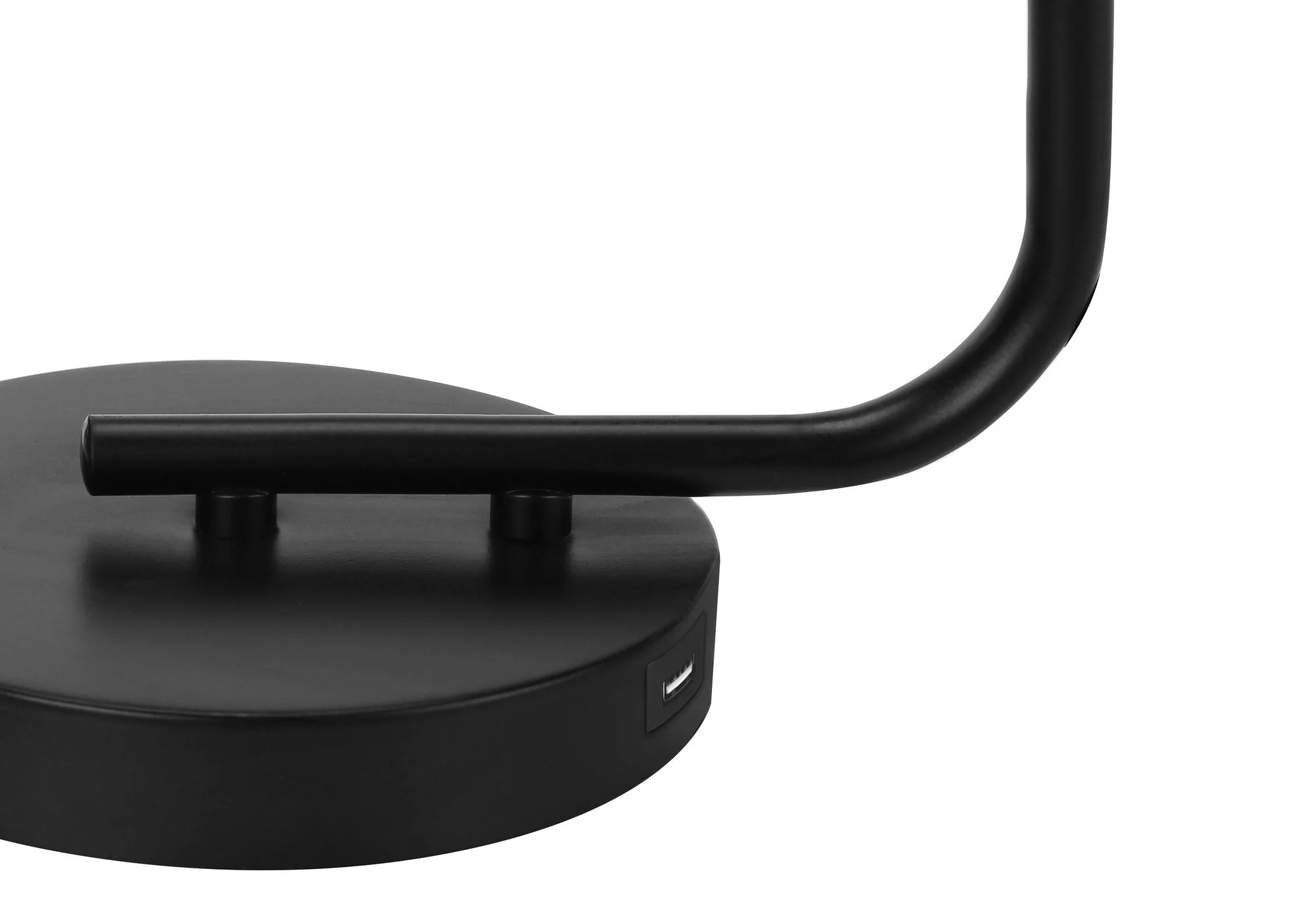 Lighting, Table Lamp, USB Port Included, Glass Shade, Modern - Black - Image 2
