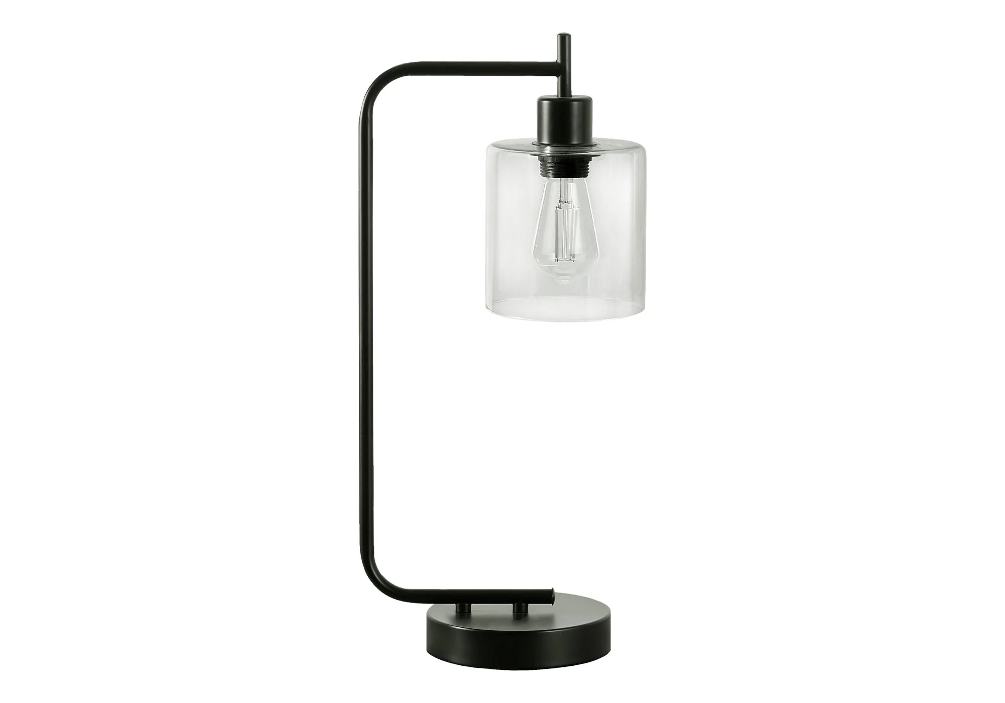 Lighting, Table Lamp, USB Port Included, Glass Shade, Modern - Black - Image 3