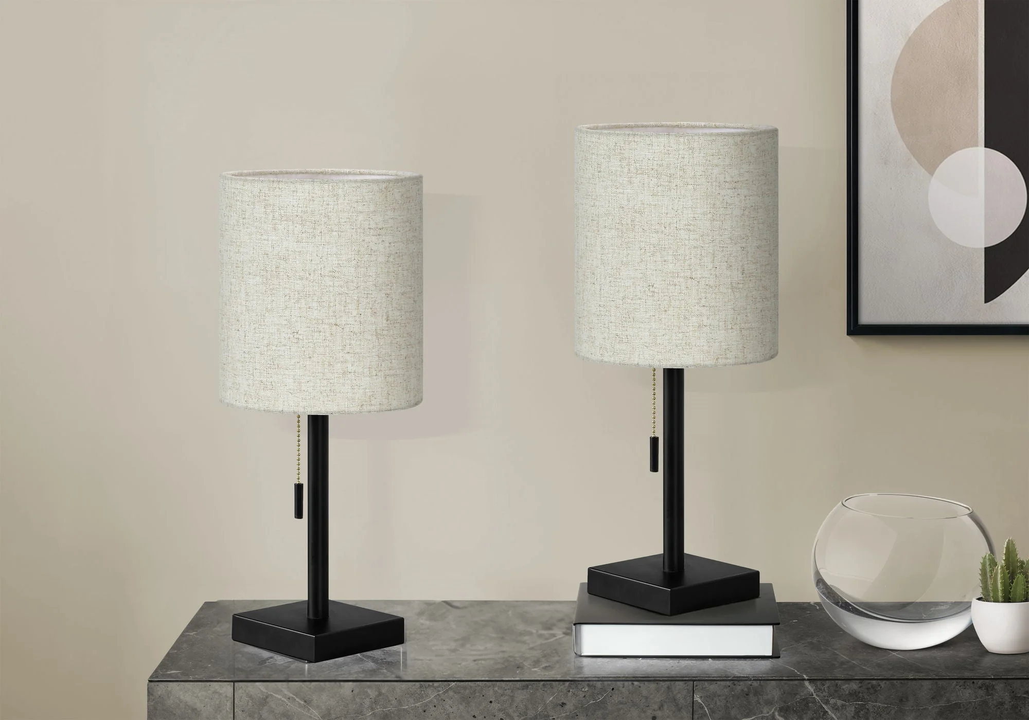 Lighting, Table Lamp, USB Port Included, Nickel, Contemporary (Set of 2) - Image 2