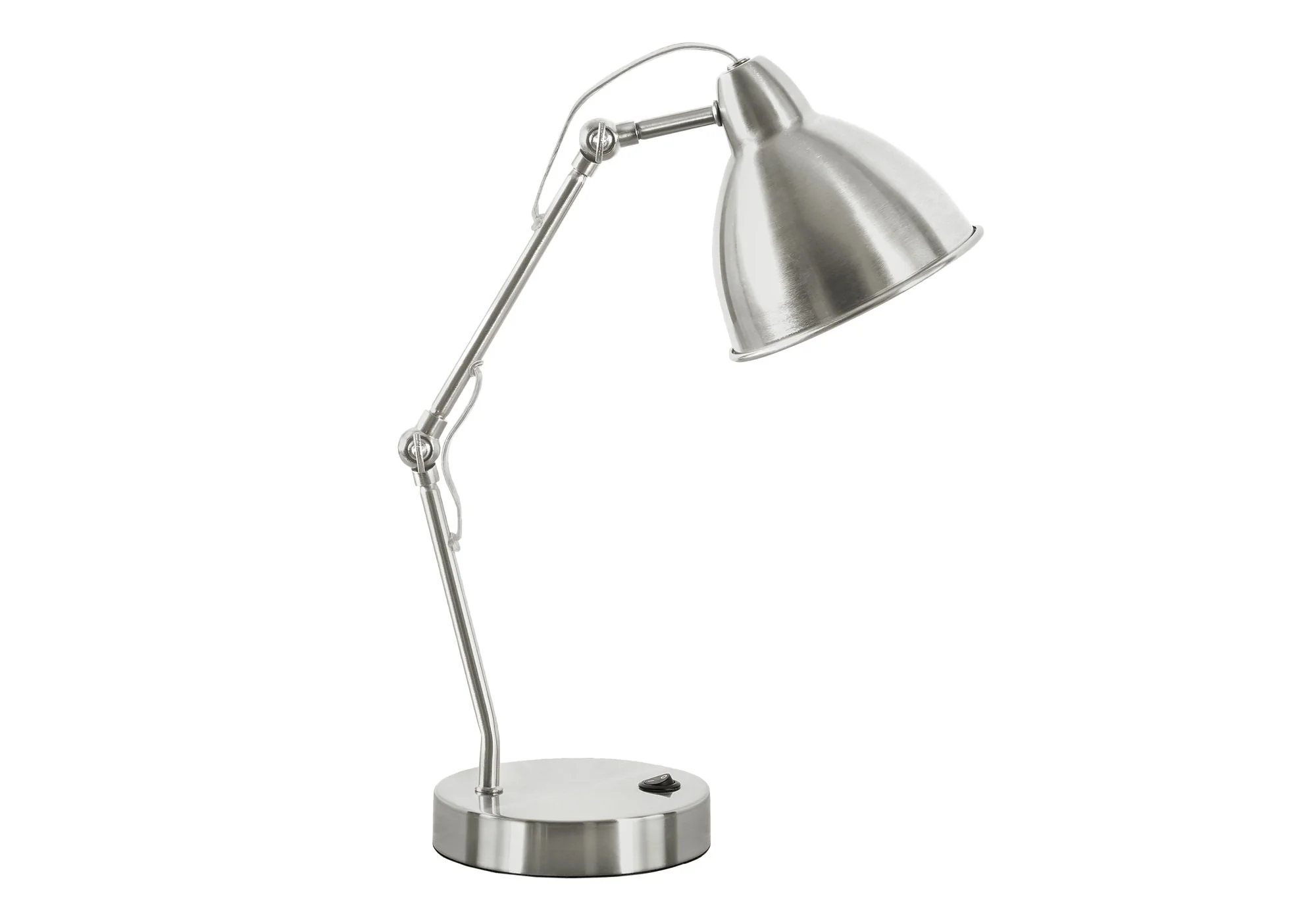 Lighting, Table Lamp, USB Port Included, Nickel Metal, Nickel Shade, Modern - Silver - Image 3