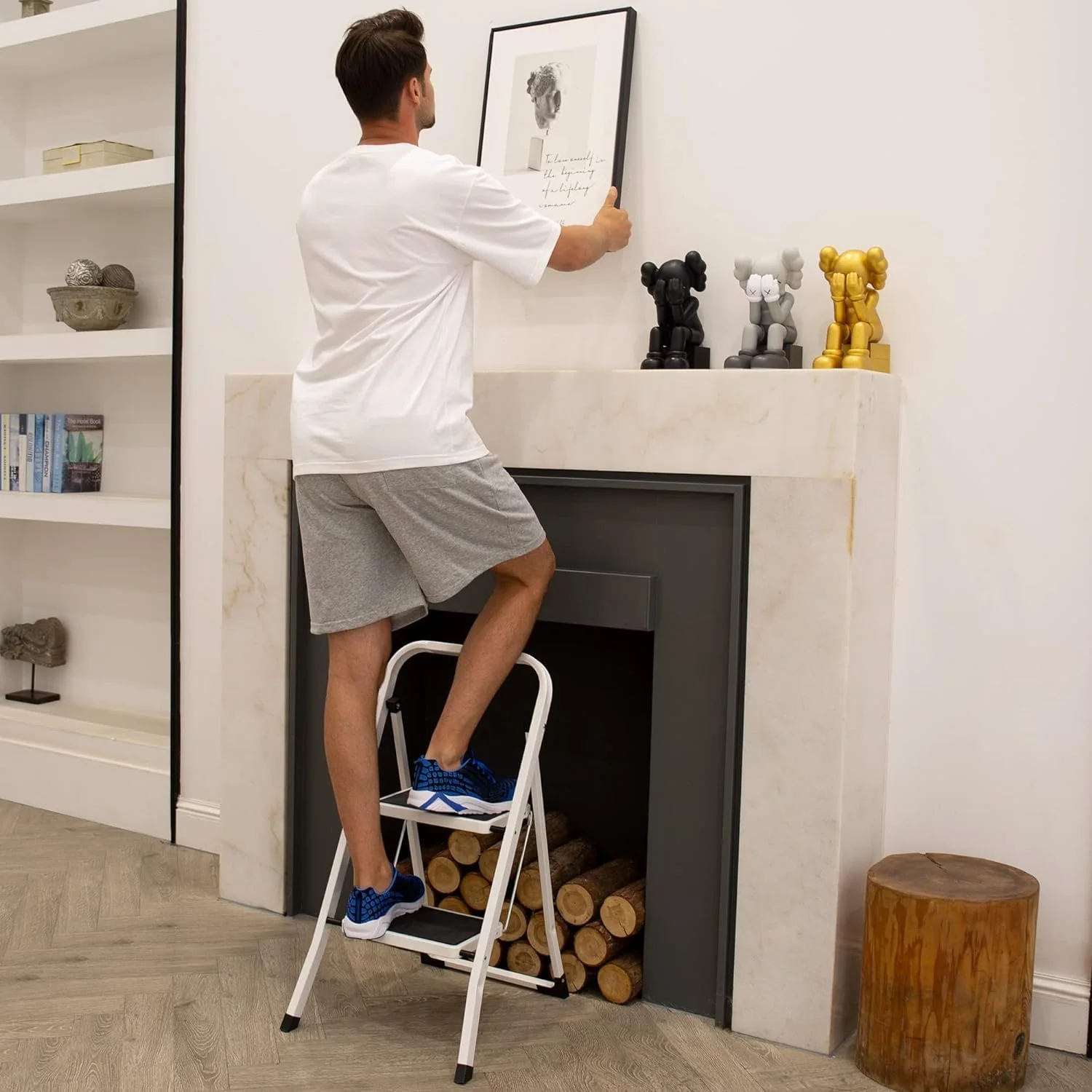 Lightweight Folding Step Stools with Anti-Slip Pedal - 330lbs Capacity - Image 6