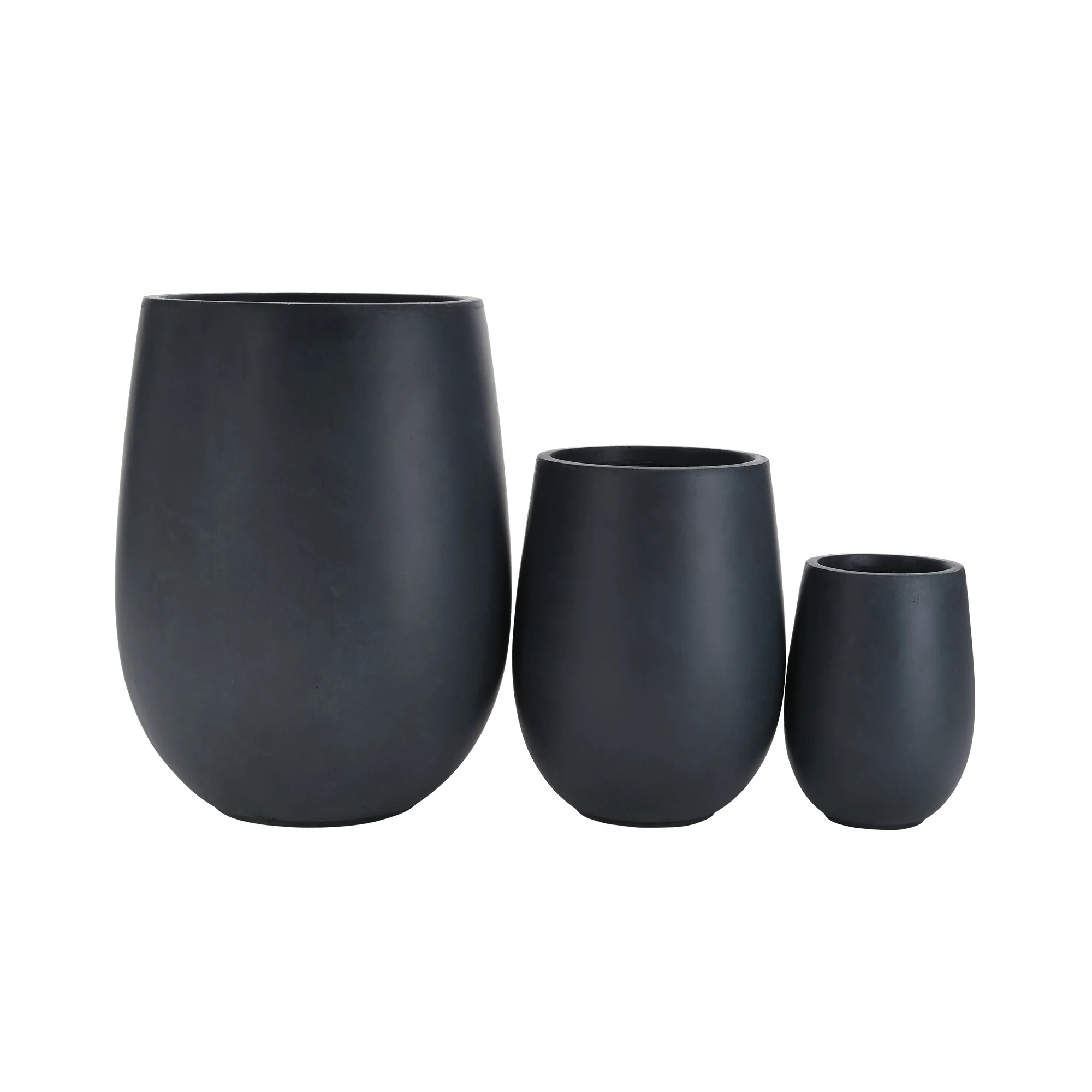 Lightweight Round MGO Outdoor Planter Set - 3 Sizes - Image 12