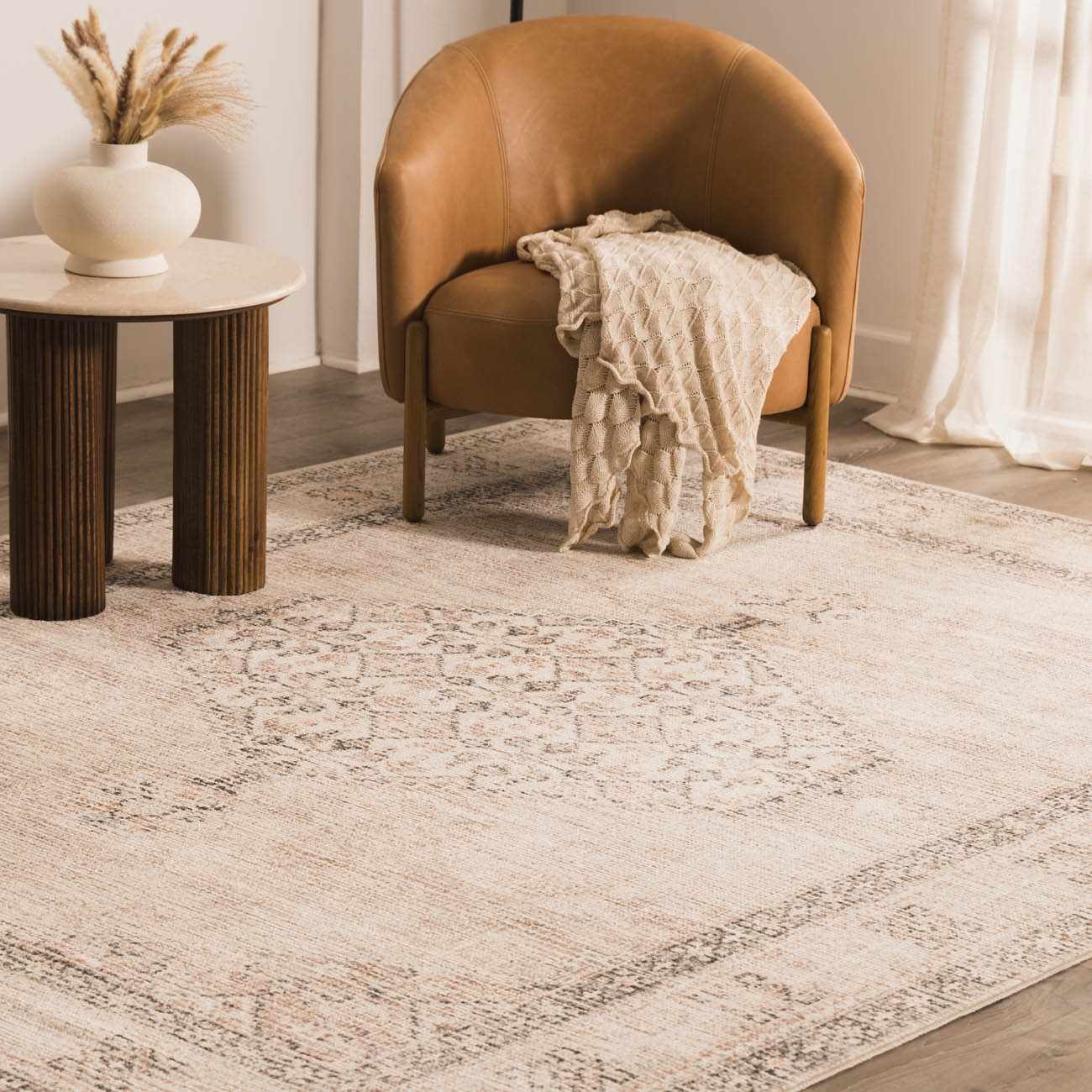 Lila Medallion Brown Area Rug - Image 2