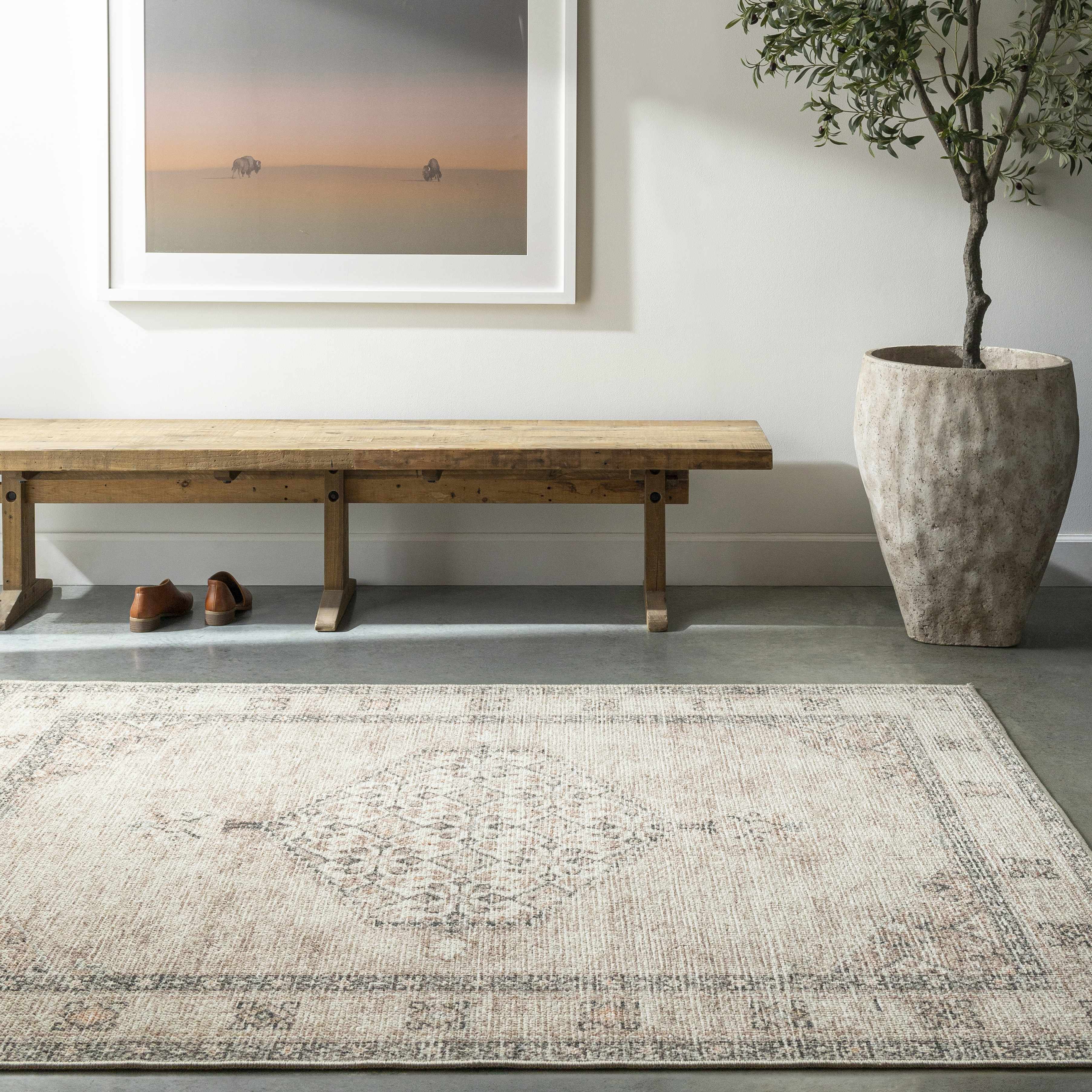 Lila Medallion Brown Area Rug - Image 4