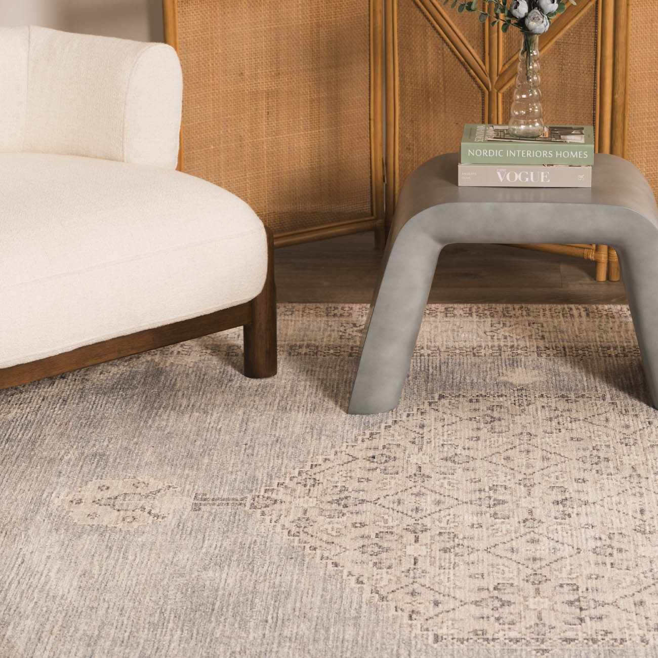 Lila Medallion Denim Area Rug - Image 19