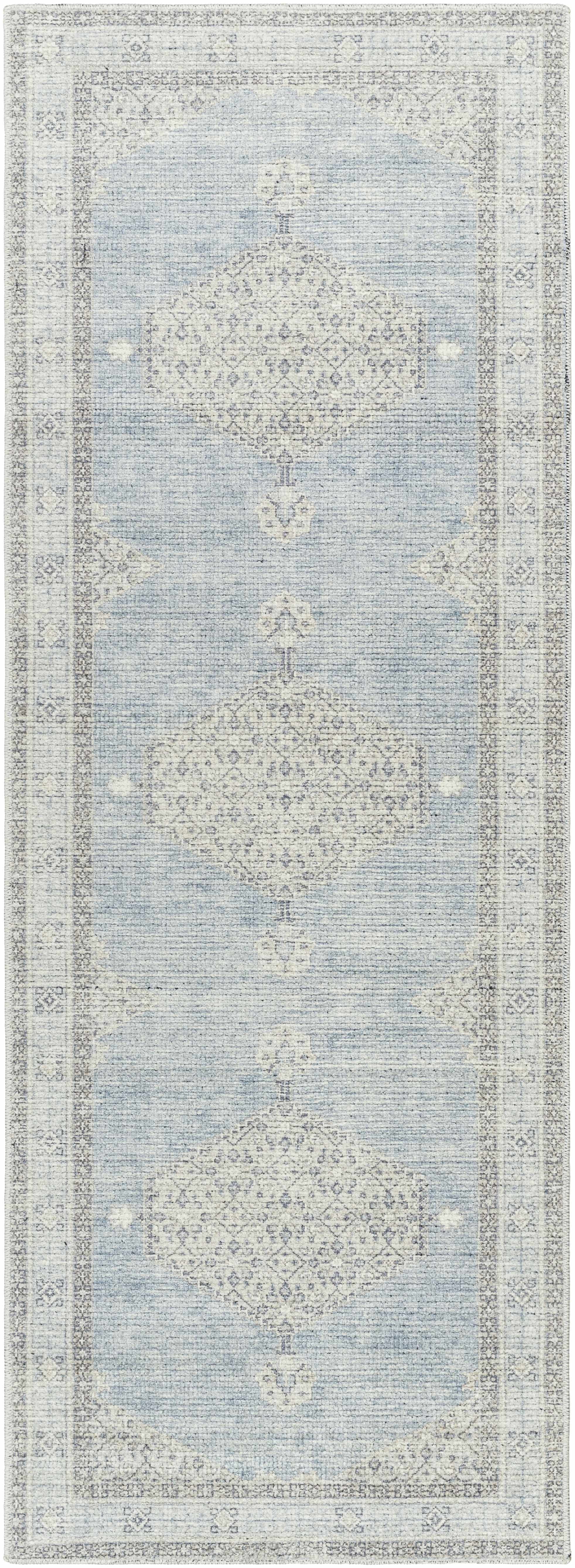 Lila Medallion Denim Area Rug - Image 9