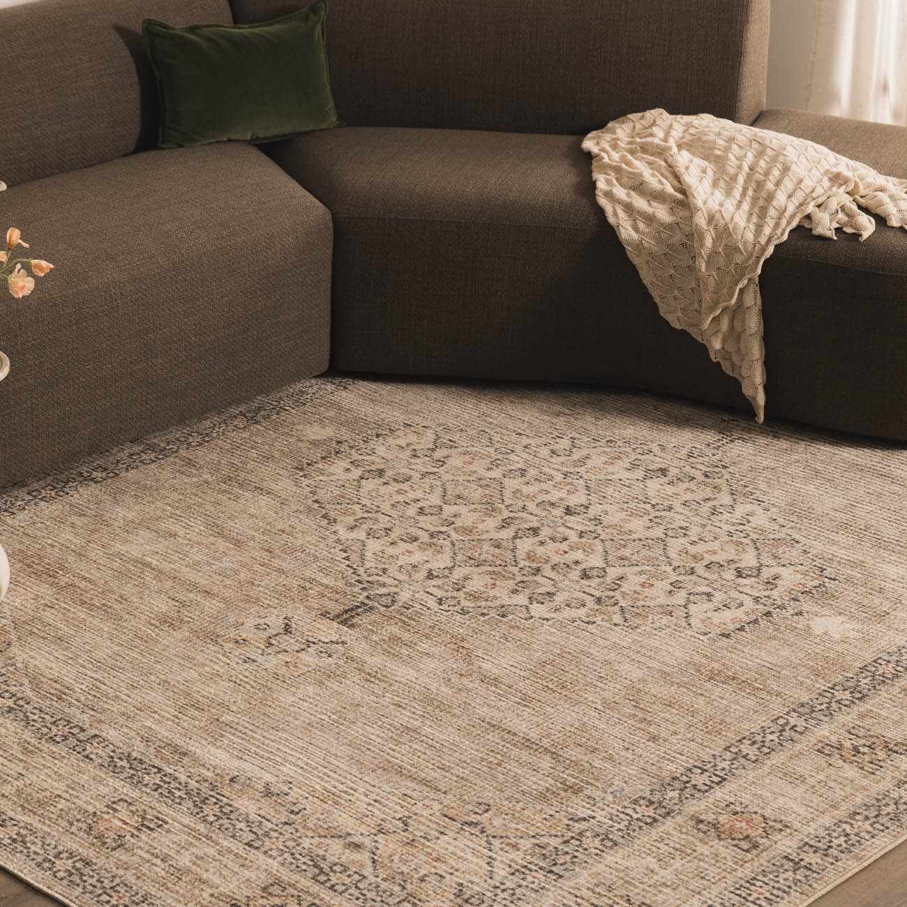 Lila Medallion Off-White Area Rug - Image 5
