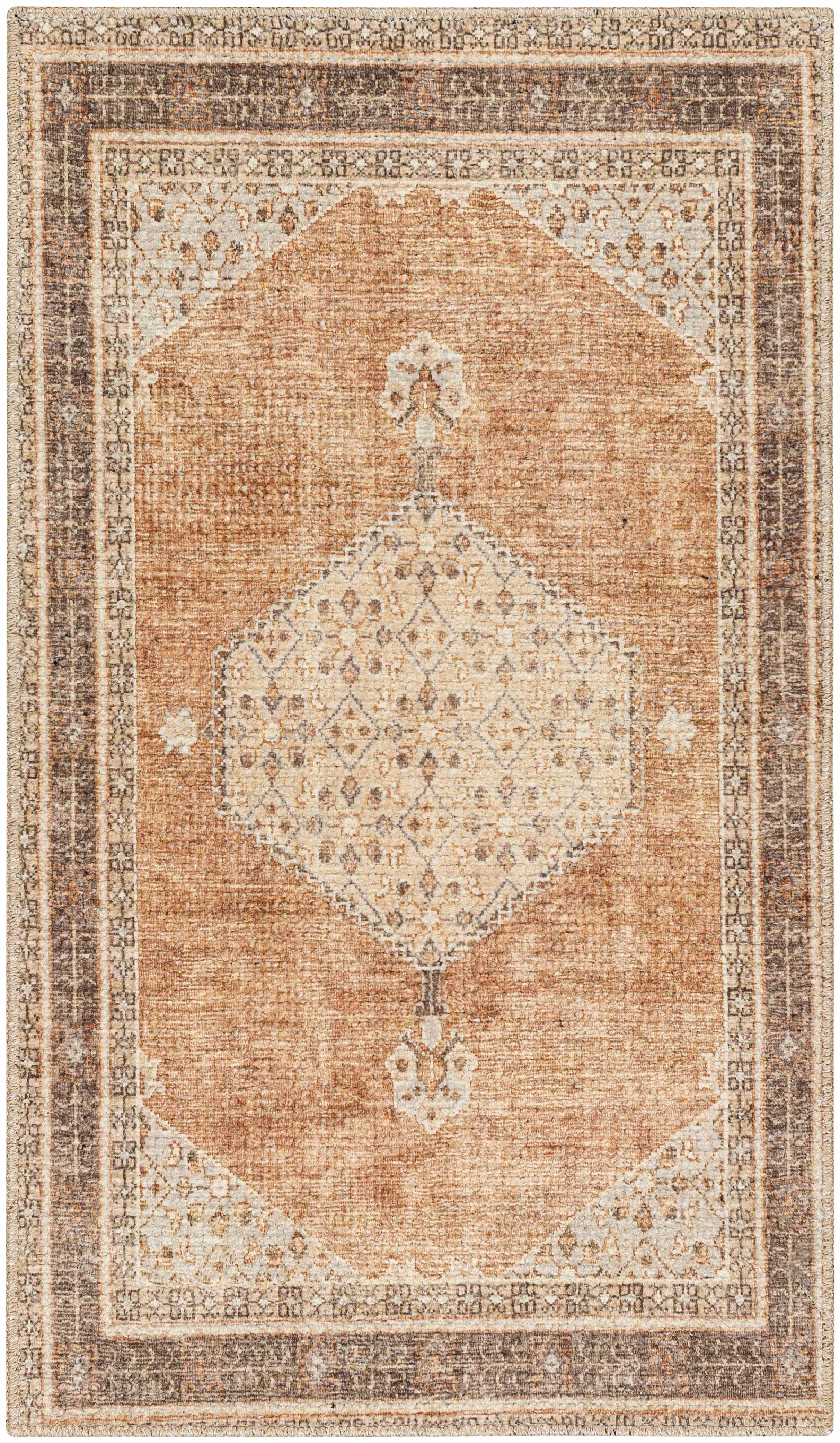 Lila Medallion Tan Area Rug - Image 15