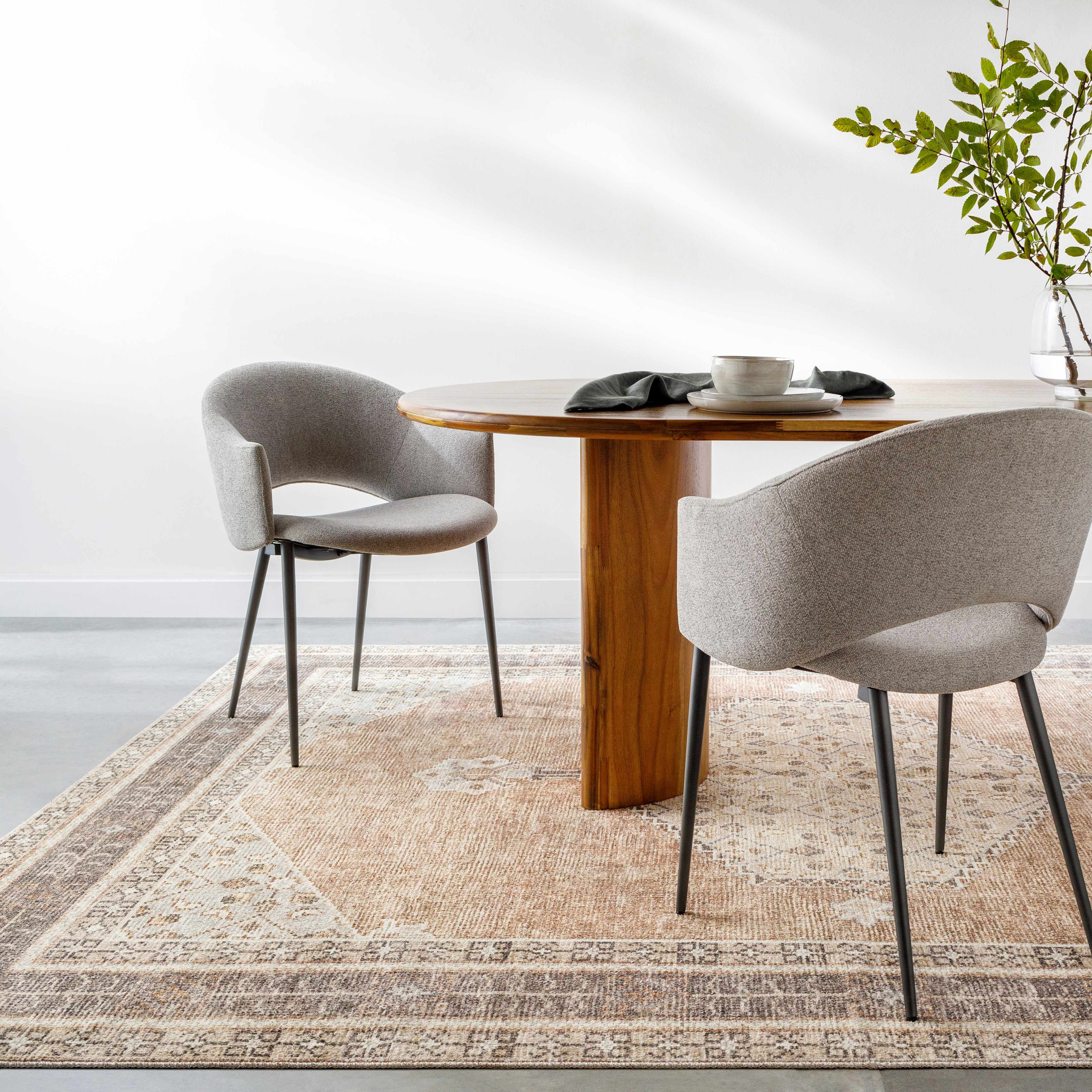 Lila Medallion Tan Area Rug - Image 5