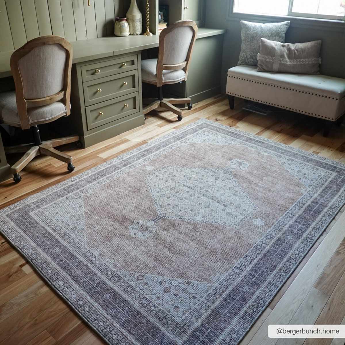 Lila Medallion Tan Area Rug - Image 6
