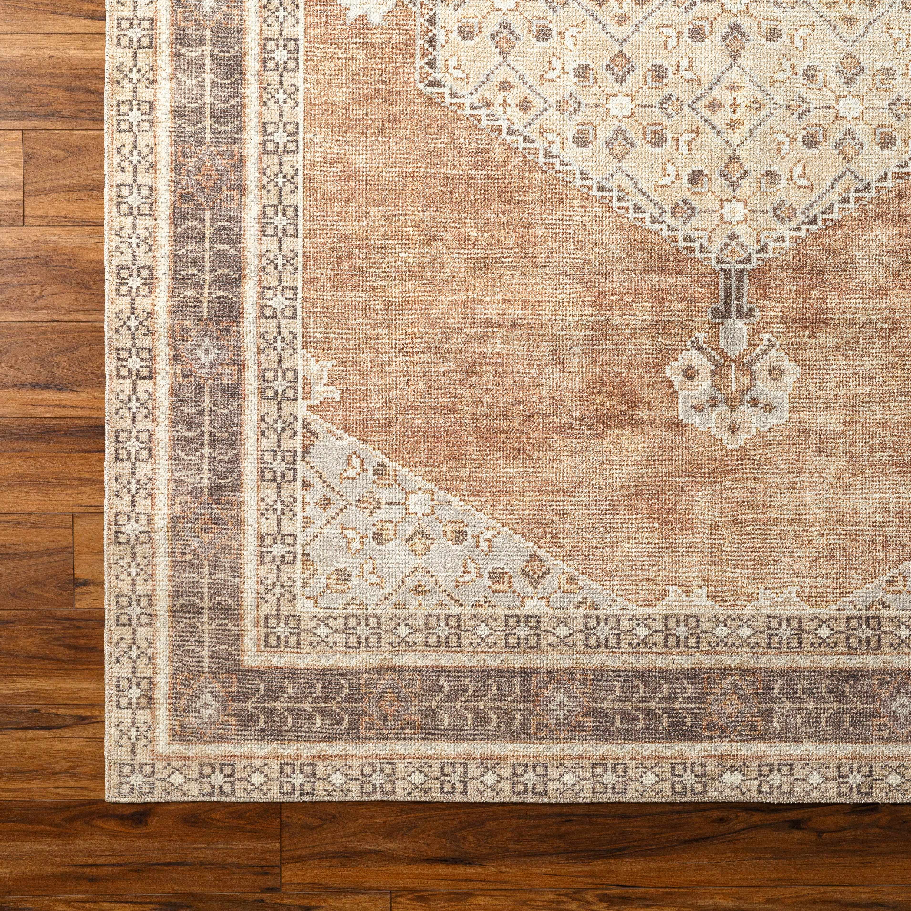 Lila Medallion Tan Area Rug - Image 9