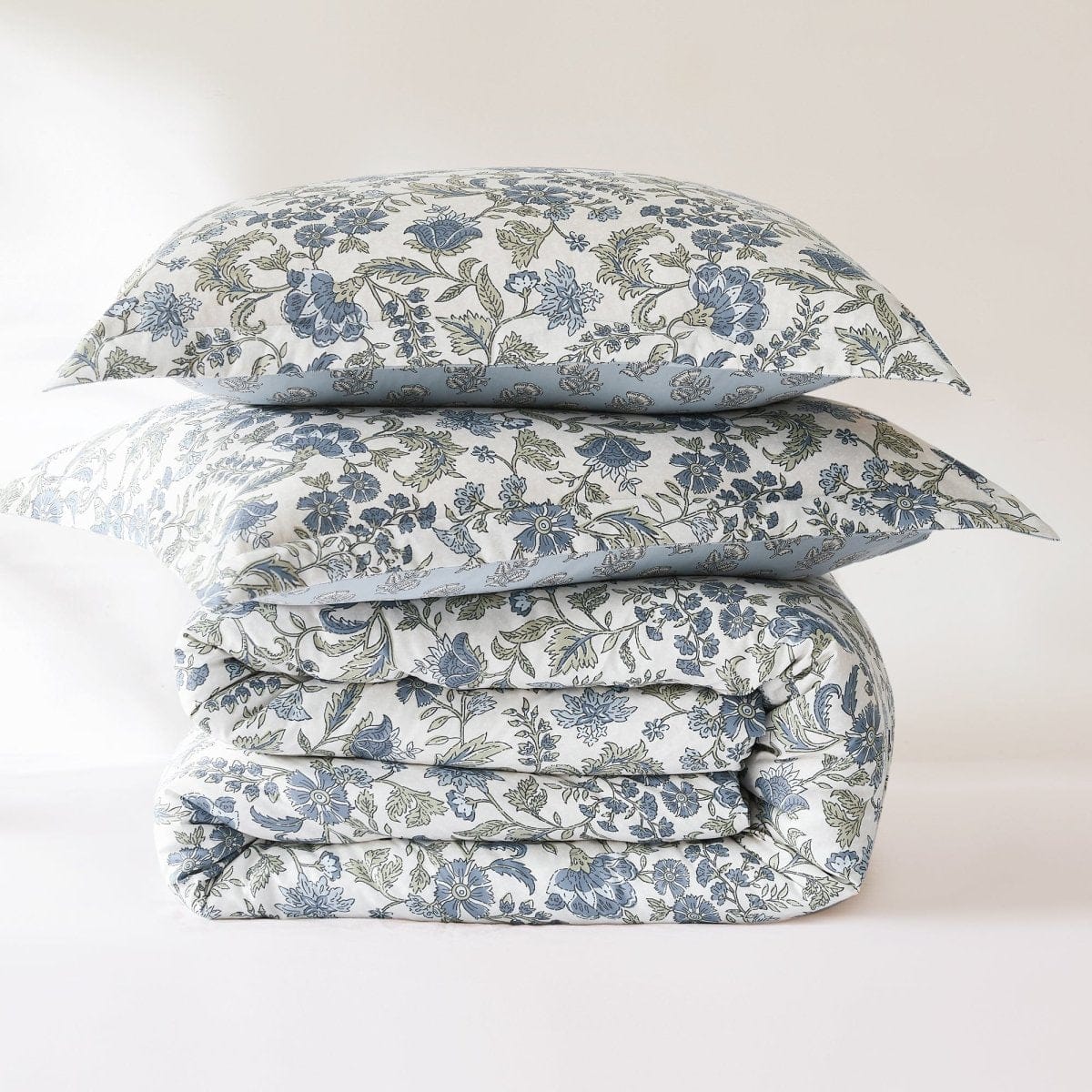 Lillian Block Print Reversible Comforter Set 3Pc - Image 4