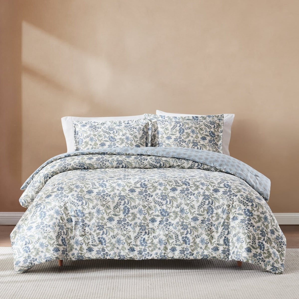 Lillian Block Print Reversible Comforter Set 3Pc - Image 9