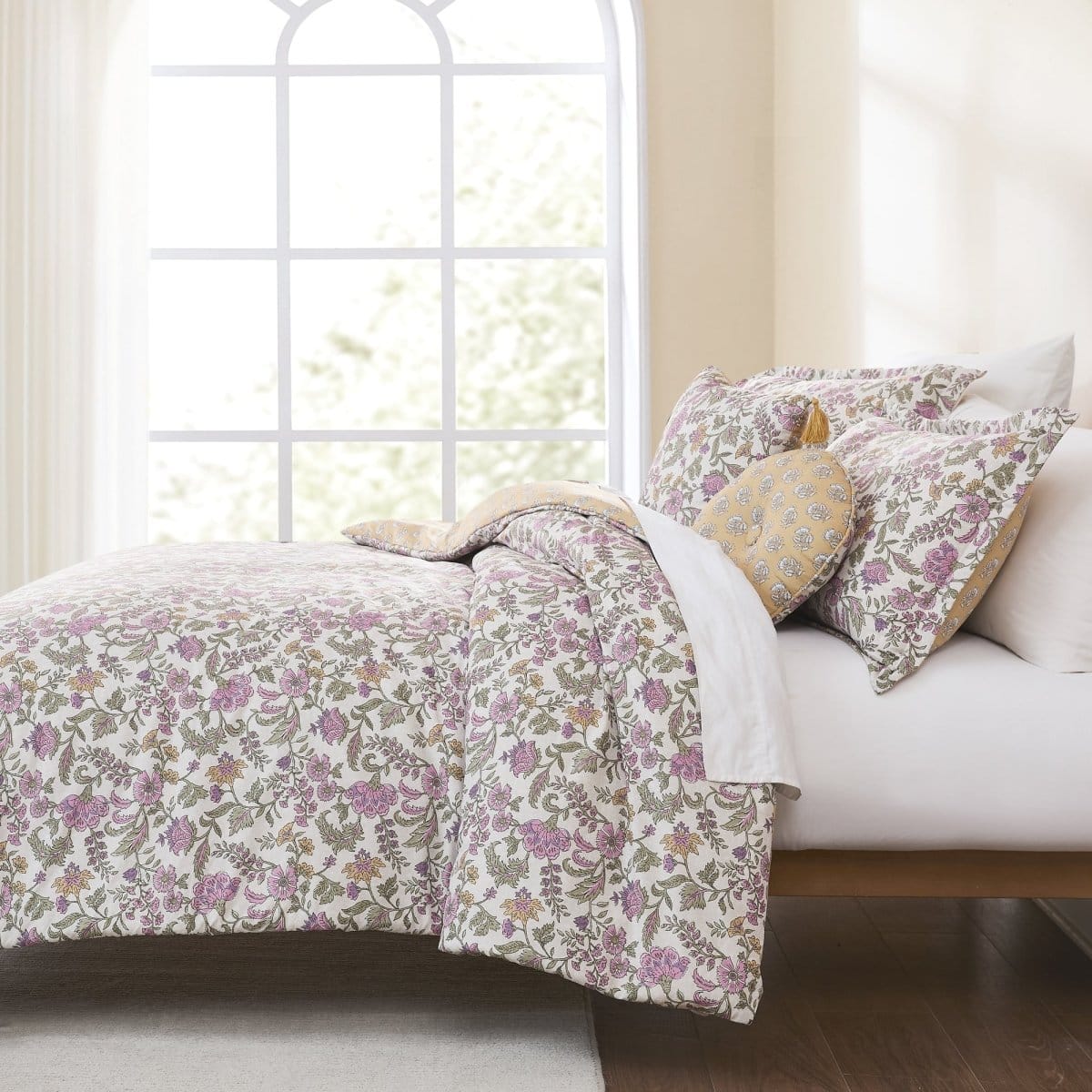 Lillian Block Print Reversible Comforter Set 5Pc - Image 3