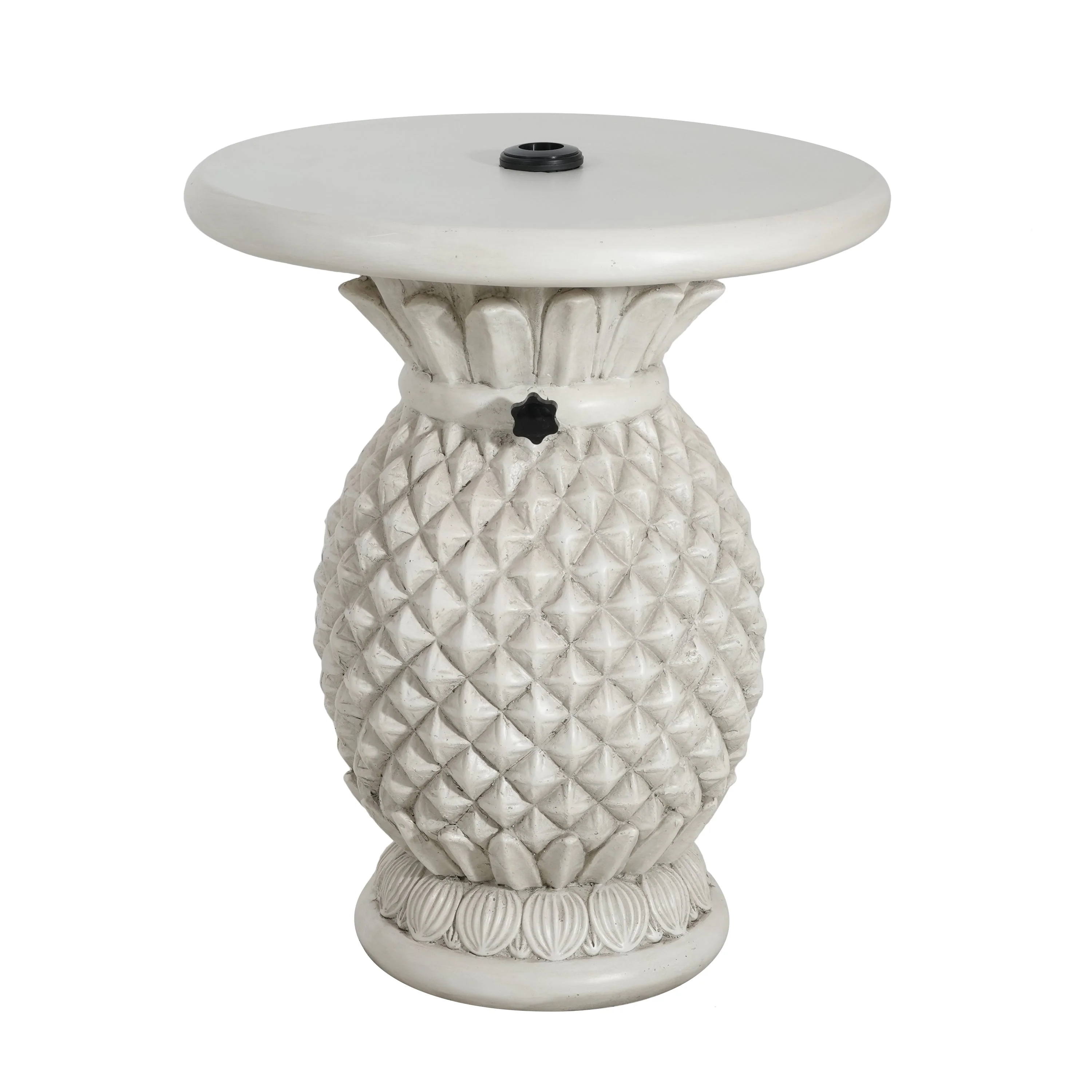 Lillian Outdoor Pineapple-Shaped Magnesium Oxide Umbrella Base - Image 4