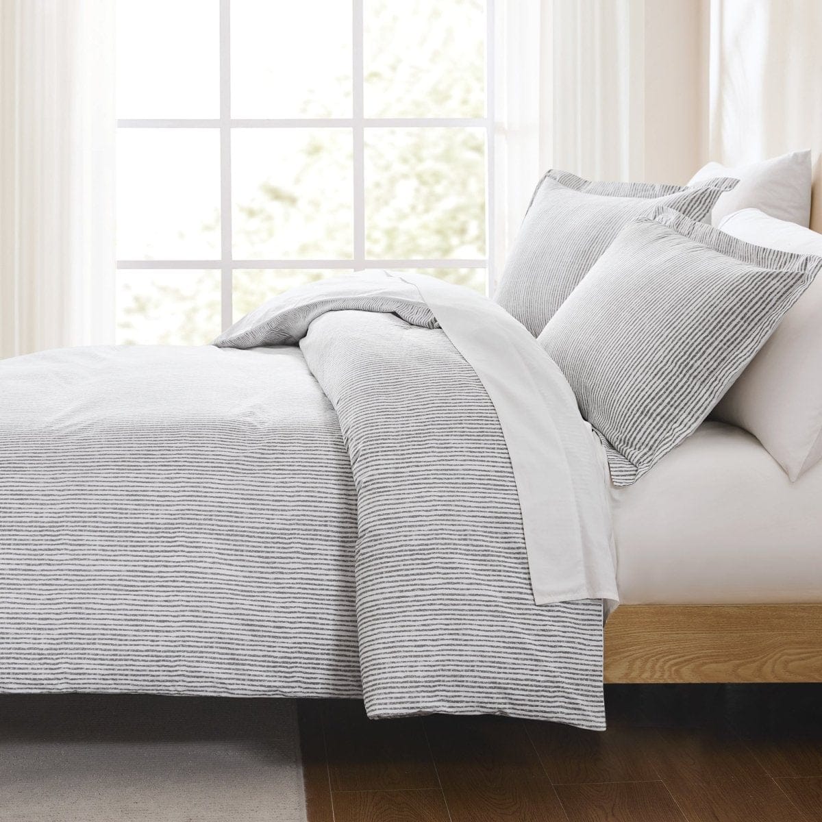Lima Stripe Cotton Duvet Cover Set - Image 3