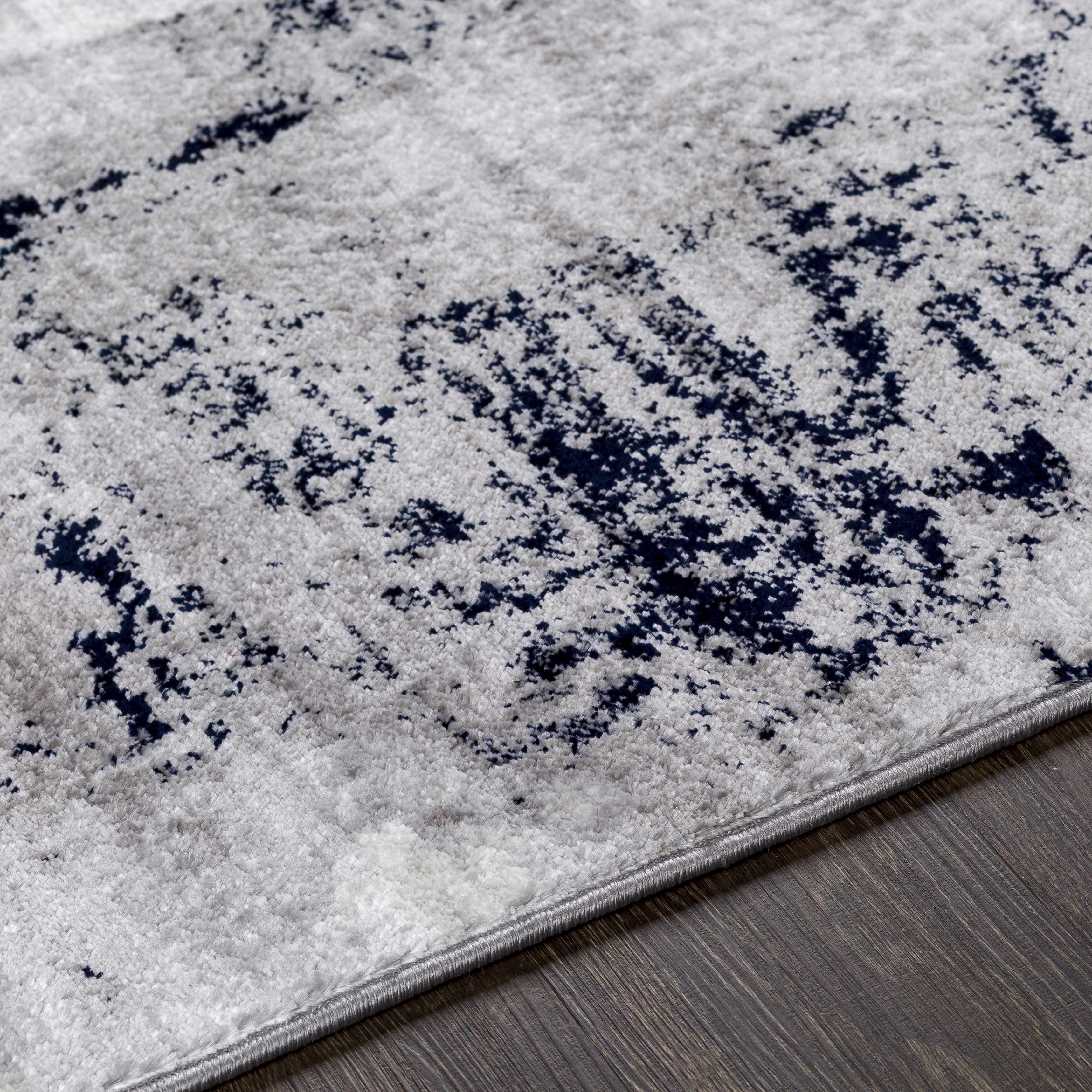 Limao Abstract Denim Area Rug - Image 4