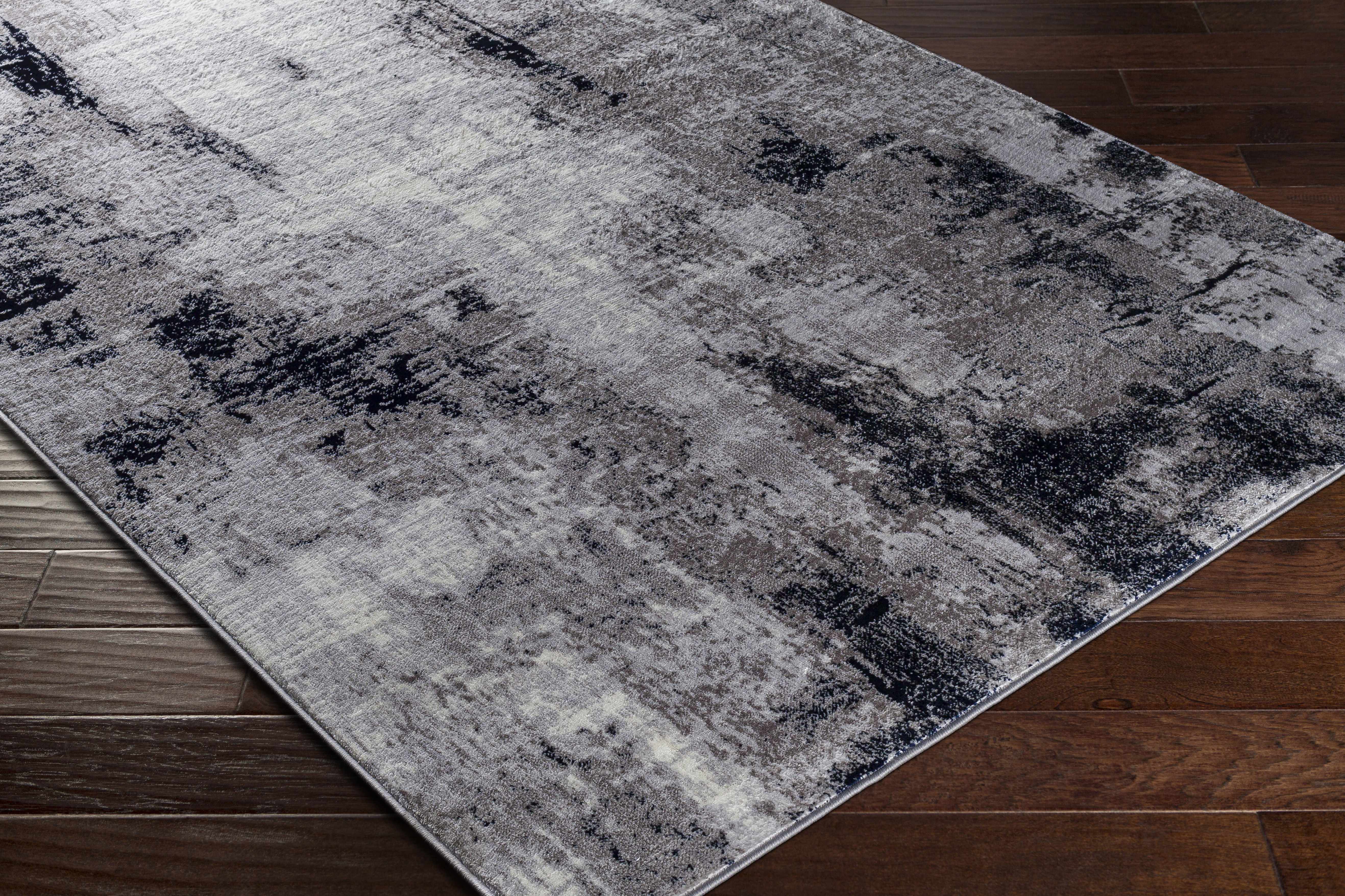 Limao Abstract Denim Area Rug - Image 6