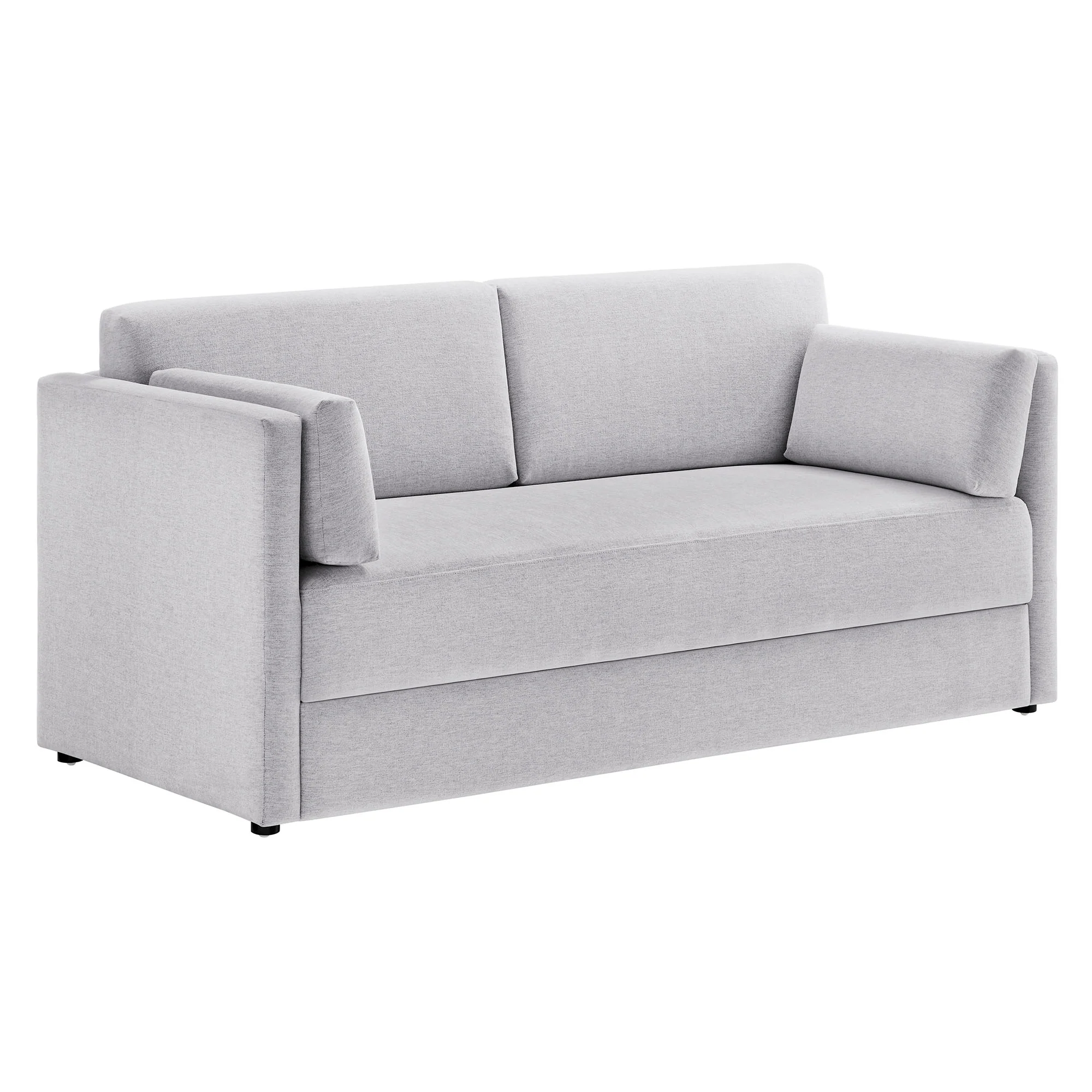 Linden Upholstered Heathered Chenille Small Sofa - Image 14