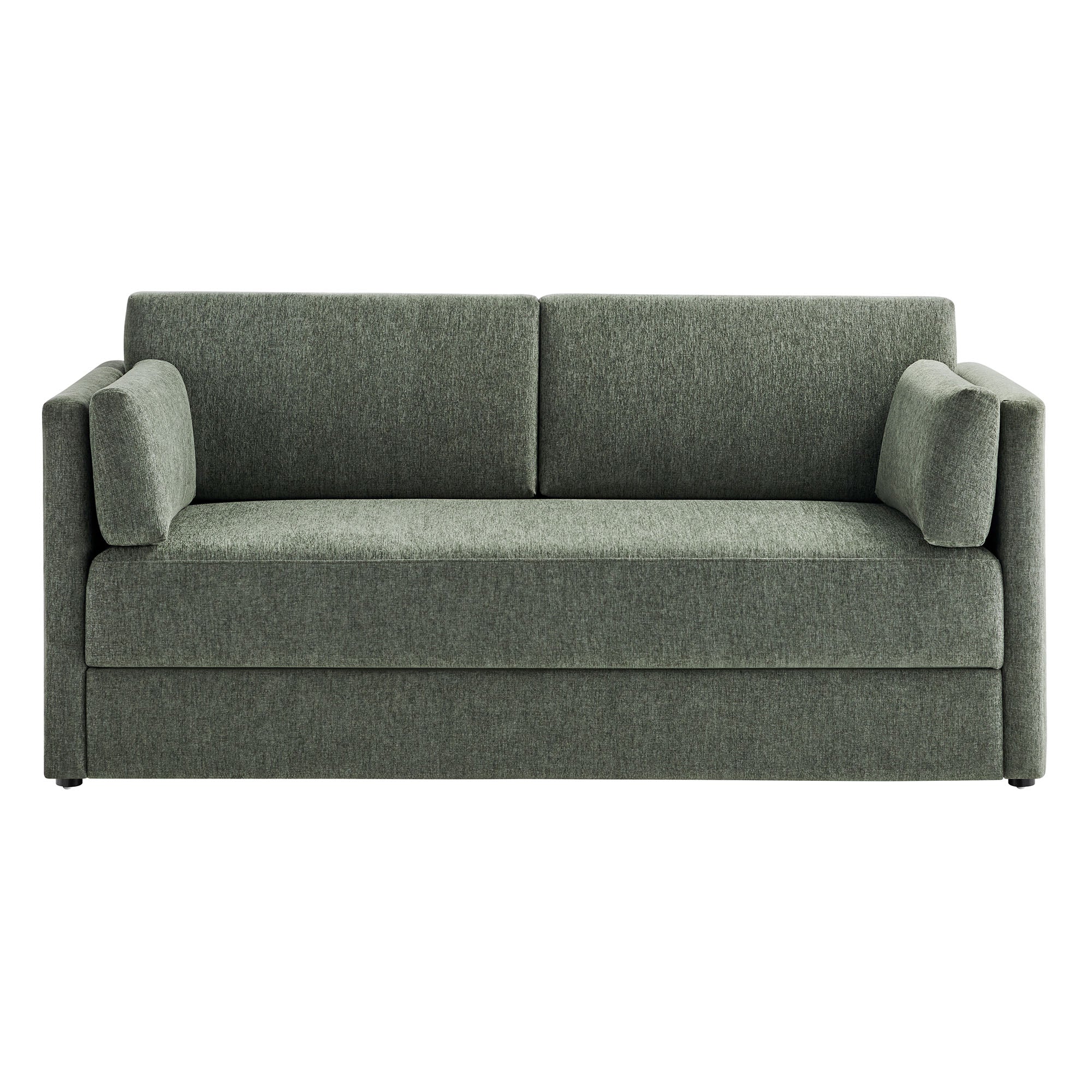 Linden Upholstered Heathered Chenille Small Sofa - Image 6