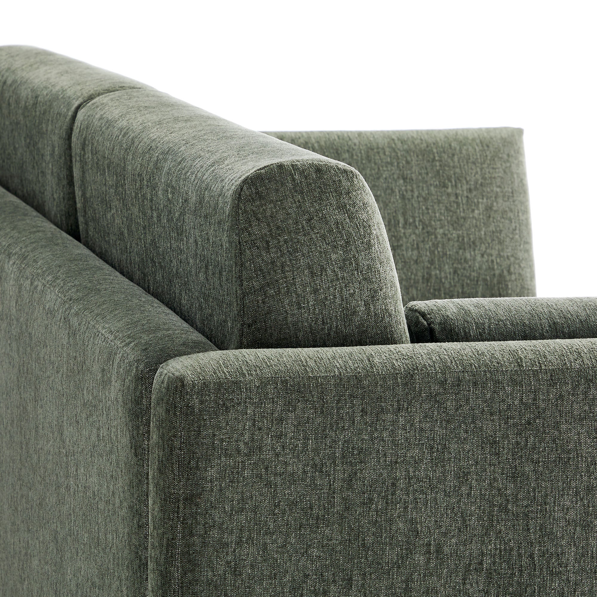 Linden Upholstered Heathered Chenille Small Sofa - Image 7