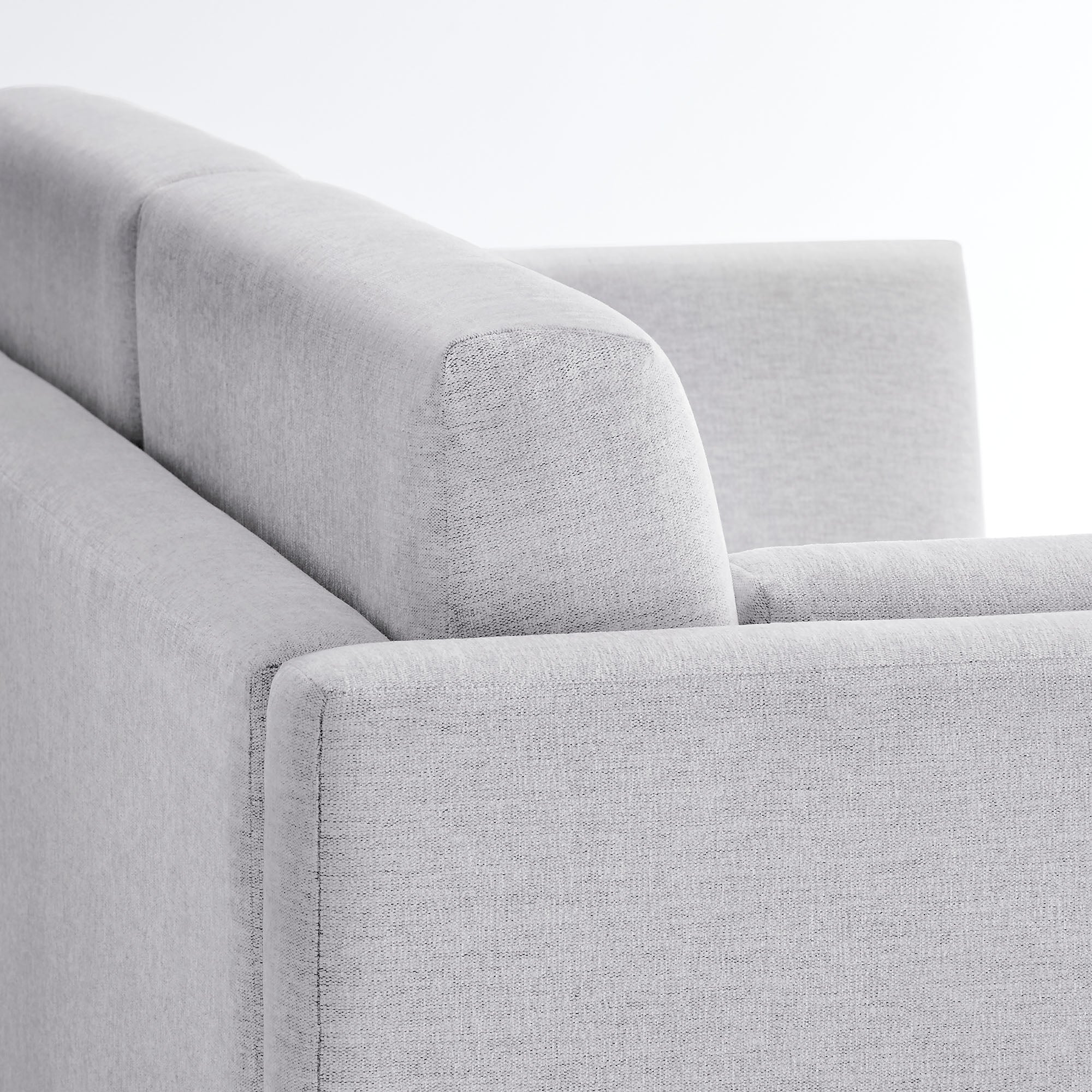 Linden Upholstered Heathered Chenille Small Sofa - Image 8