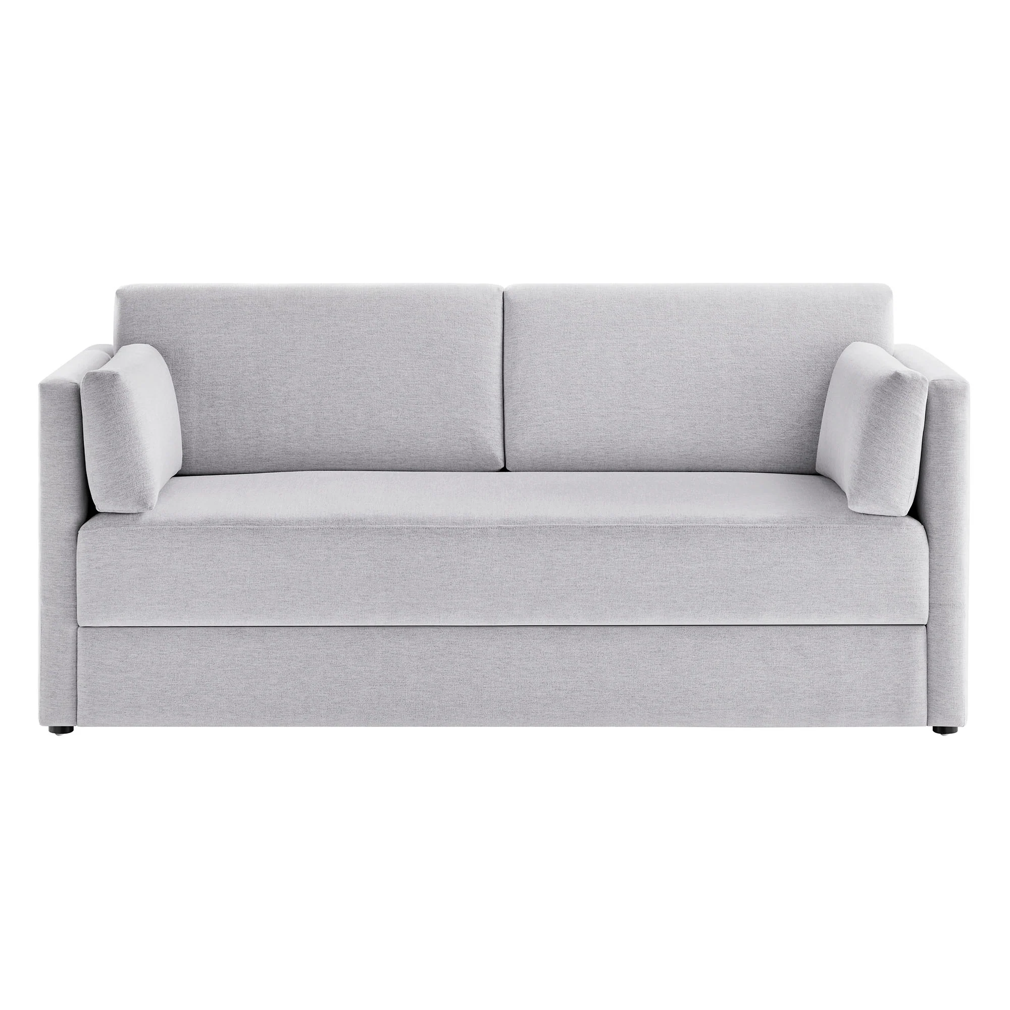 Linden Upholstered Heathered Chenille Small Sofa - Image 9