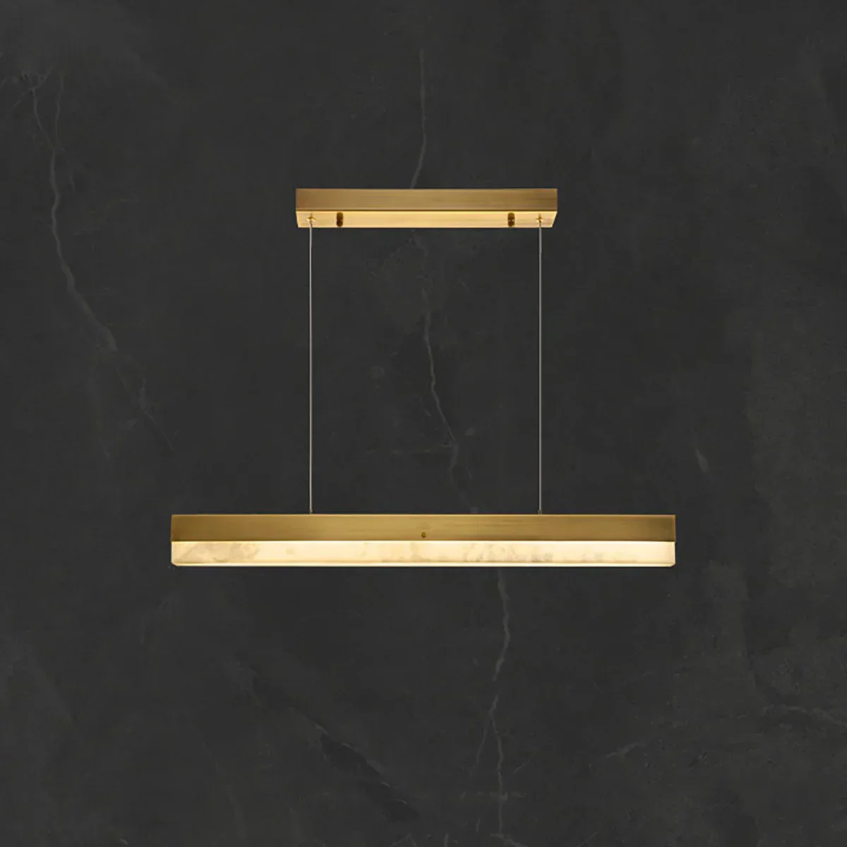Linear Alabaster Pendant Light LED Kitchen Island Bar Fixture - Image 15