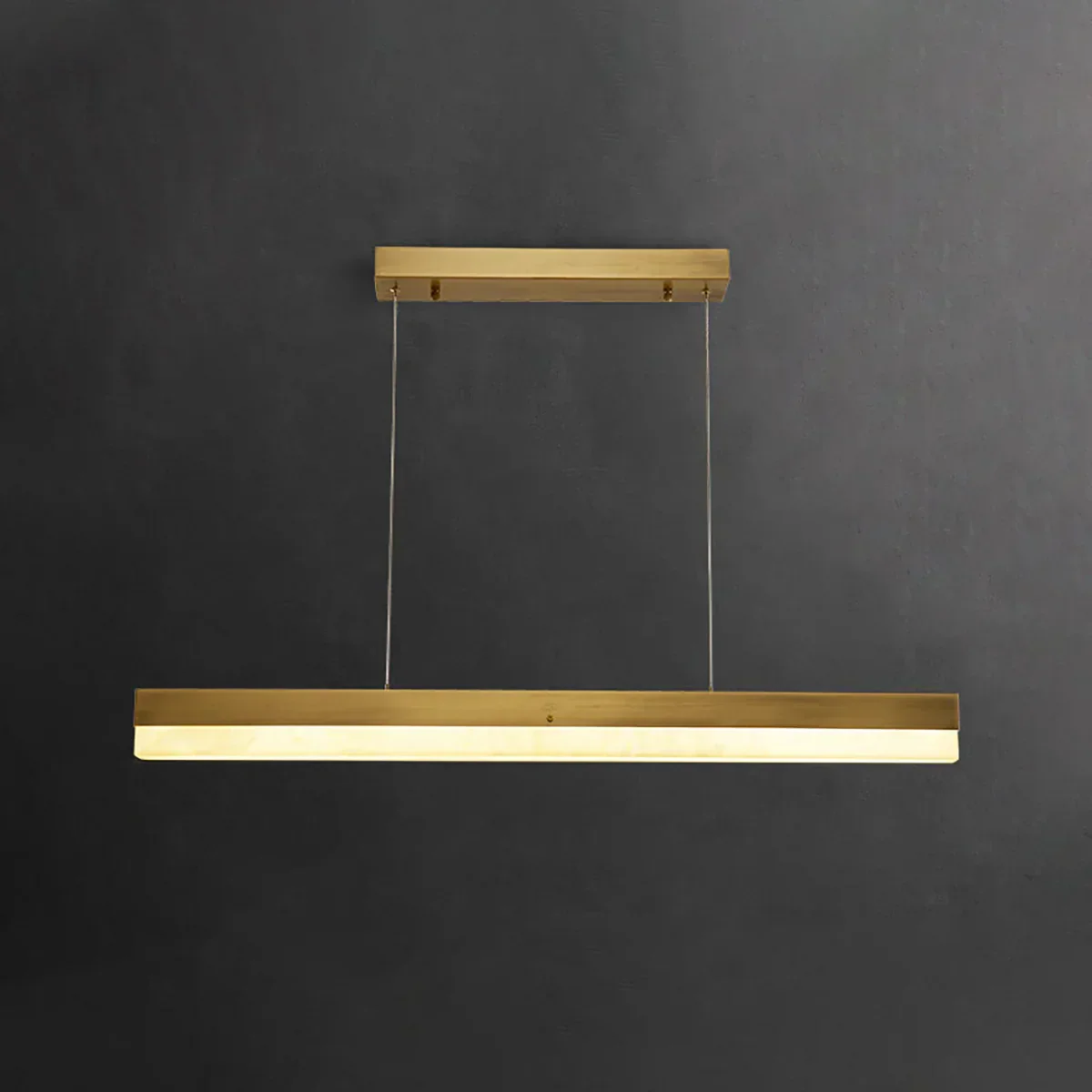Linear Alabaster Pendant Light LED Kitchen Island Bar Fixture - Image 17