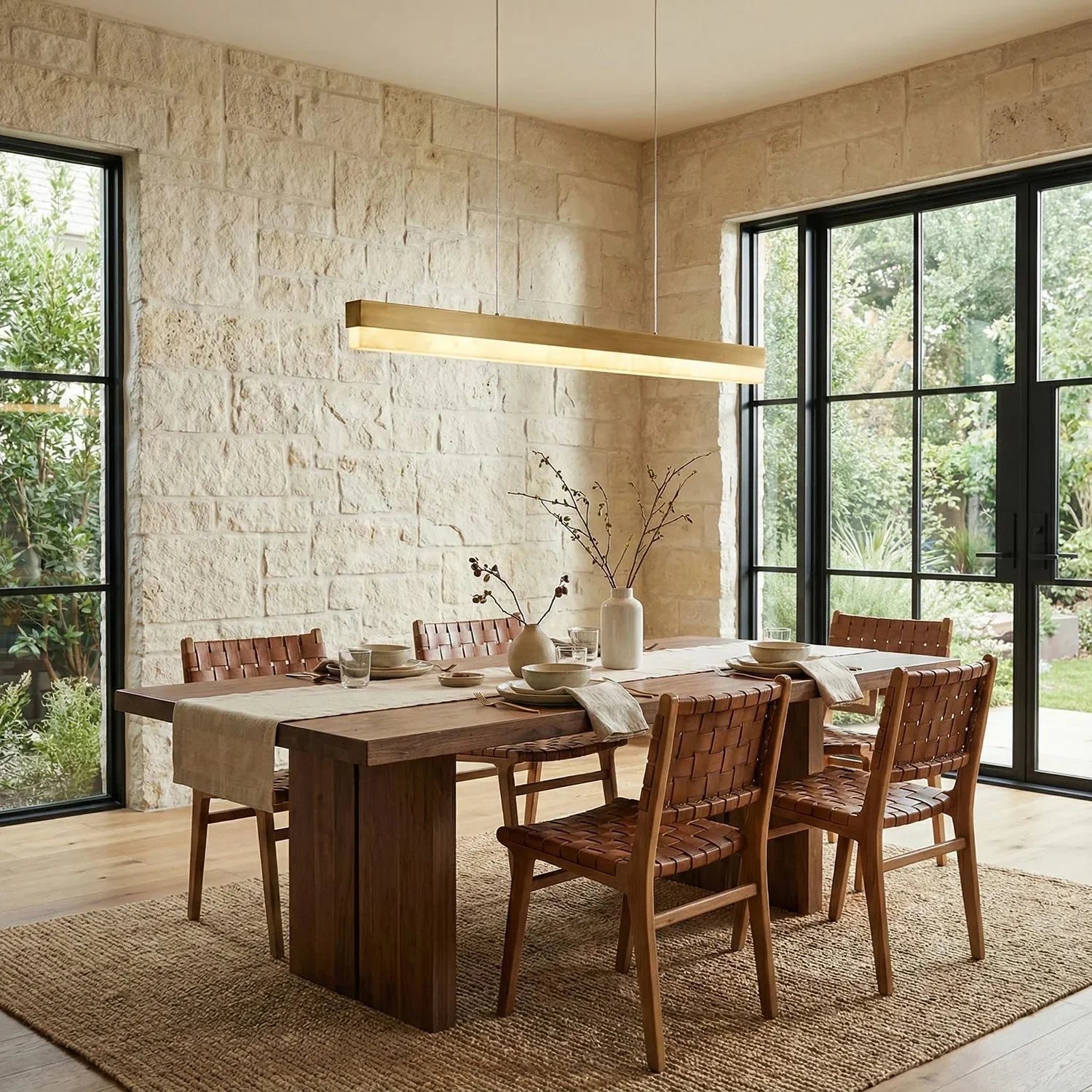 Linear Alabaster Pendant Light LED Kitchen Island Bar Fixture - Image 6