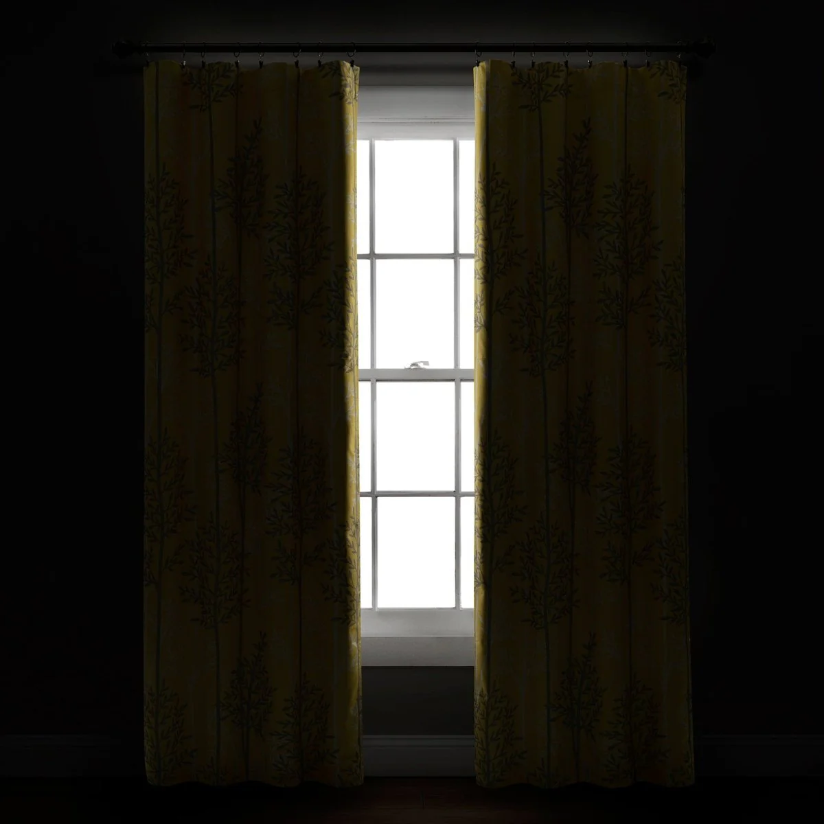 Linear Tree Insulated Rod Pocket Blackout Curtain Panel Set - Image 15