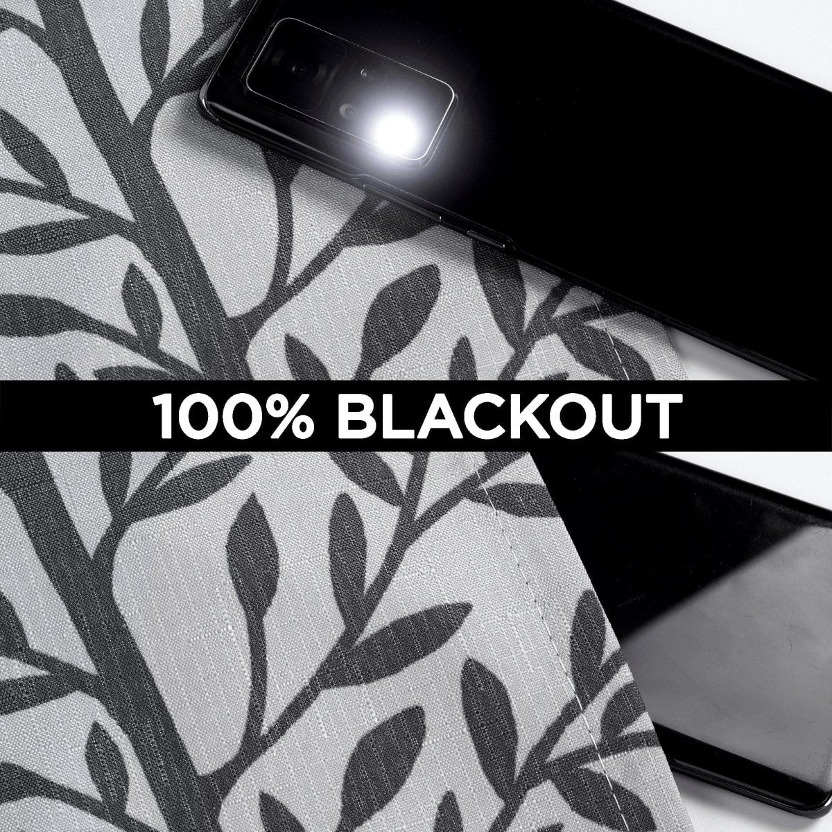 Linear Tree Insulated Rod Pocket Blackout Curtain Panel Set - Image 18